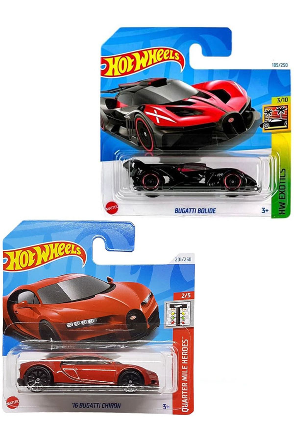 HOT WHEELS 2 Araç Hot Wheels Bugatti Set - Bugatti Bolide & ´16 Bugatti Chiron (1/64)