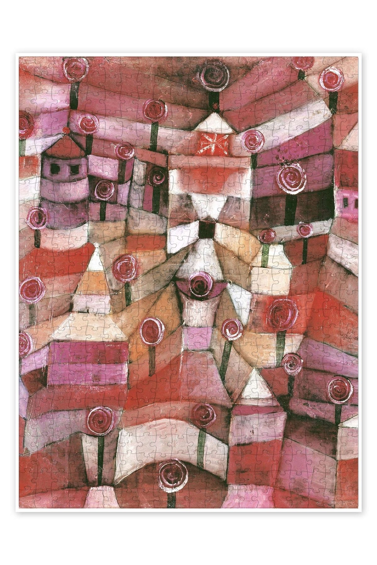 Jeronkarji Gül bahçesi 500 Parça Puzzle Yapboz Bohem Soyut Sanat Temalı