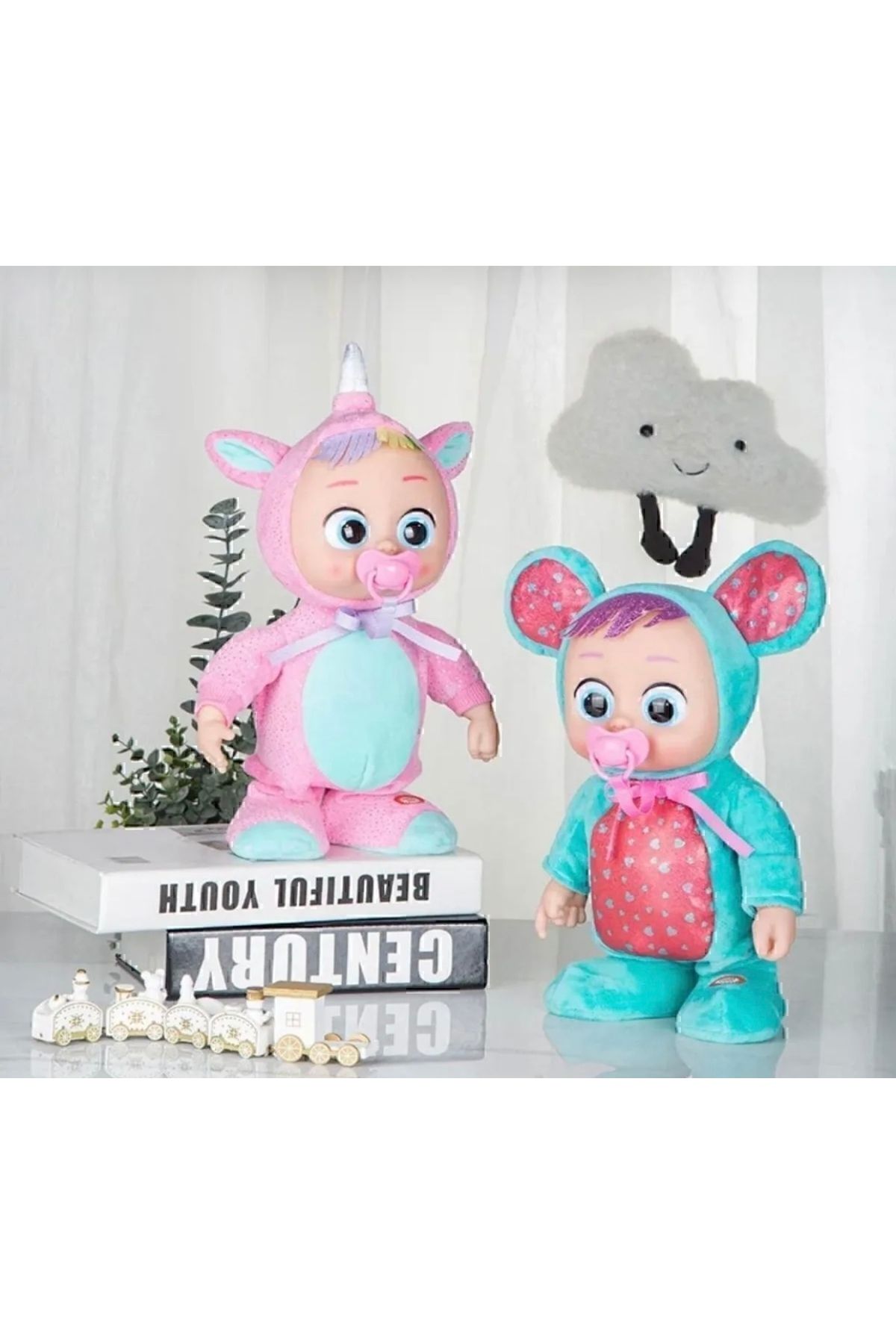 Otantik Home Cry baby ağlayan bebek yürüyen ve dans müzik bebek emzikli ses tekrarı yapan bebek