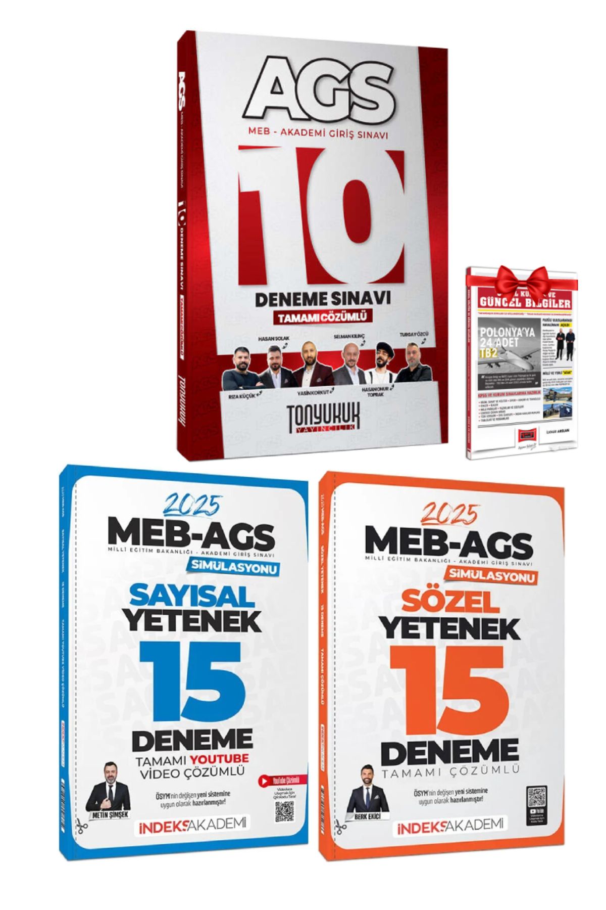 İndeks Akademi 2025 İndeks Akademi Sayısal Sözel Deneme+Mevzuat Deneme+Tonyukuk Yayıncılık MEB AGS Deneme