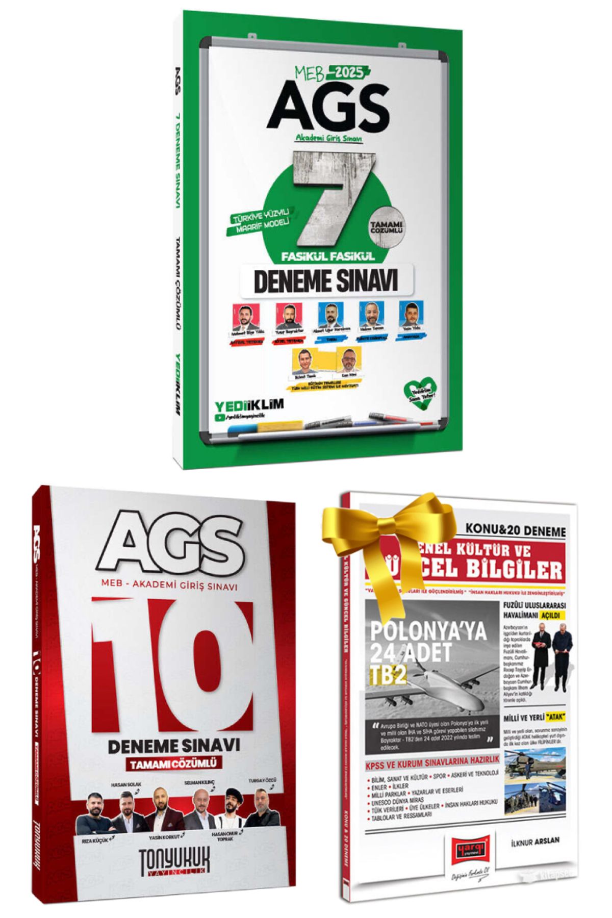 Yediiklim Yayınları 2025 Yediiklim MEB AGS 7 Deneme+Tonyukuk Yayıncılık MEB AGS Deneme+Hediye