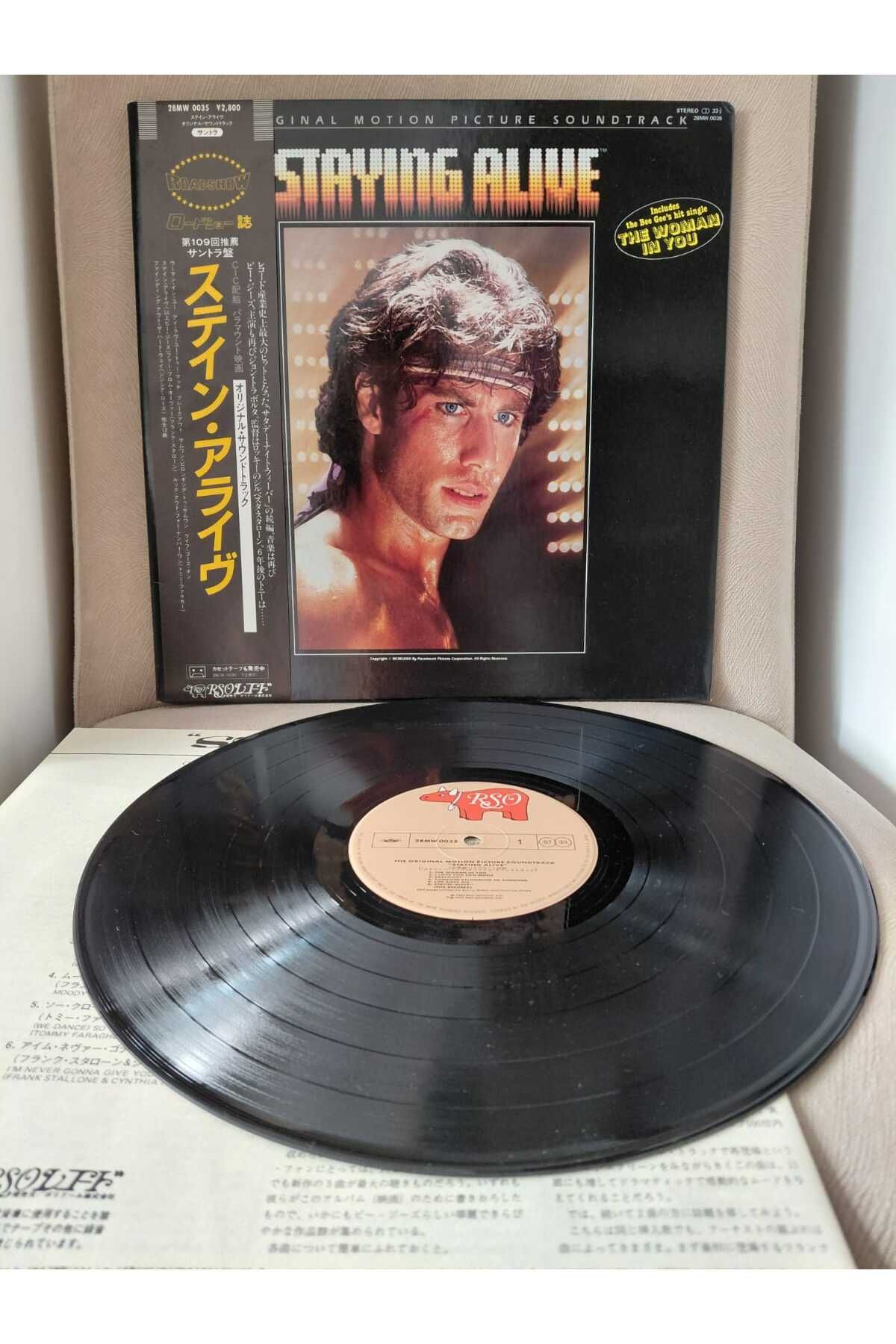 Plakperest Staying Alive ( Soundtrack ) - 1983 Japonya Basım Plak Albüm - Obi’li -2.el