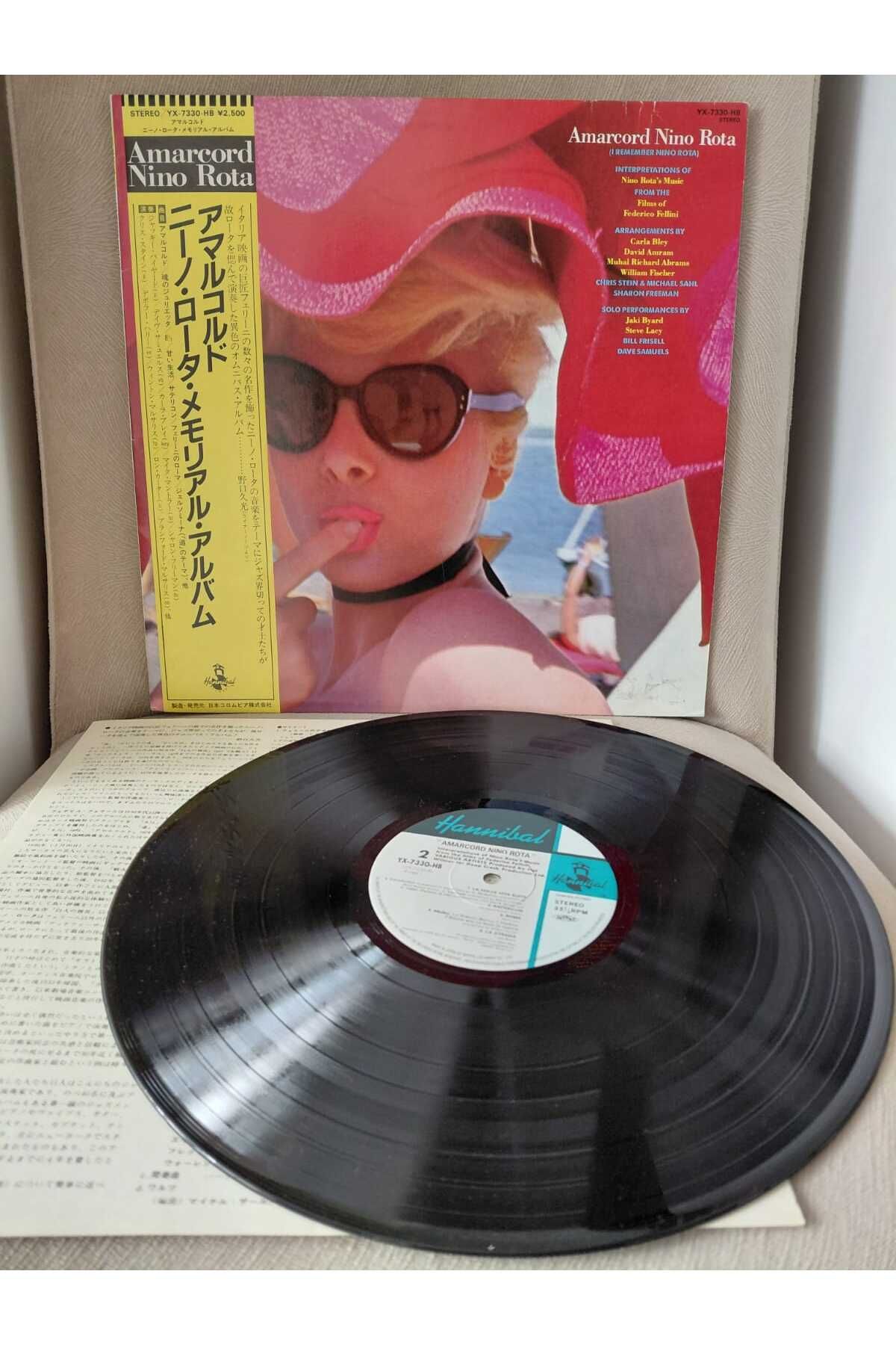 Plakperest Amarcord (Soundtrack) - Nino Rota - 1984 Japonya Basım Plak Albüm - Obi’li -2.El