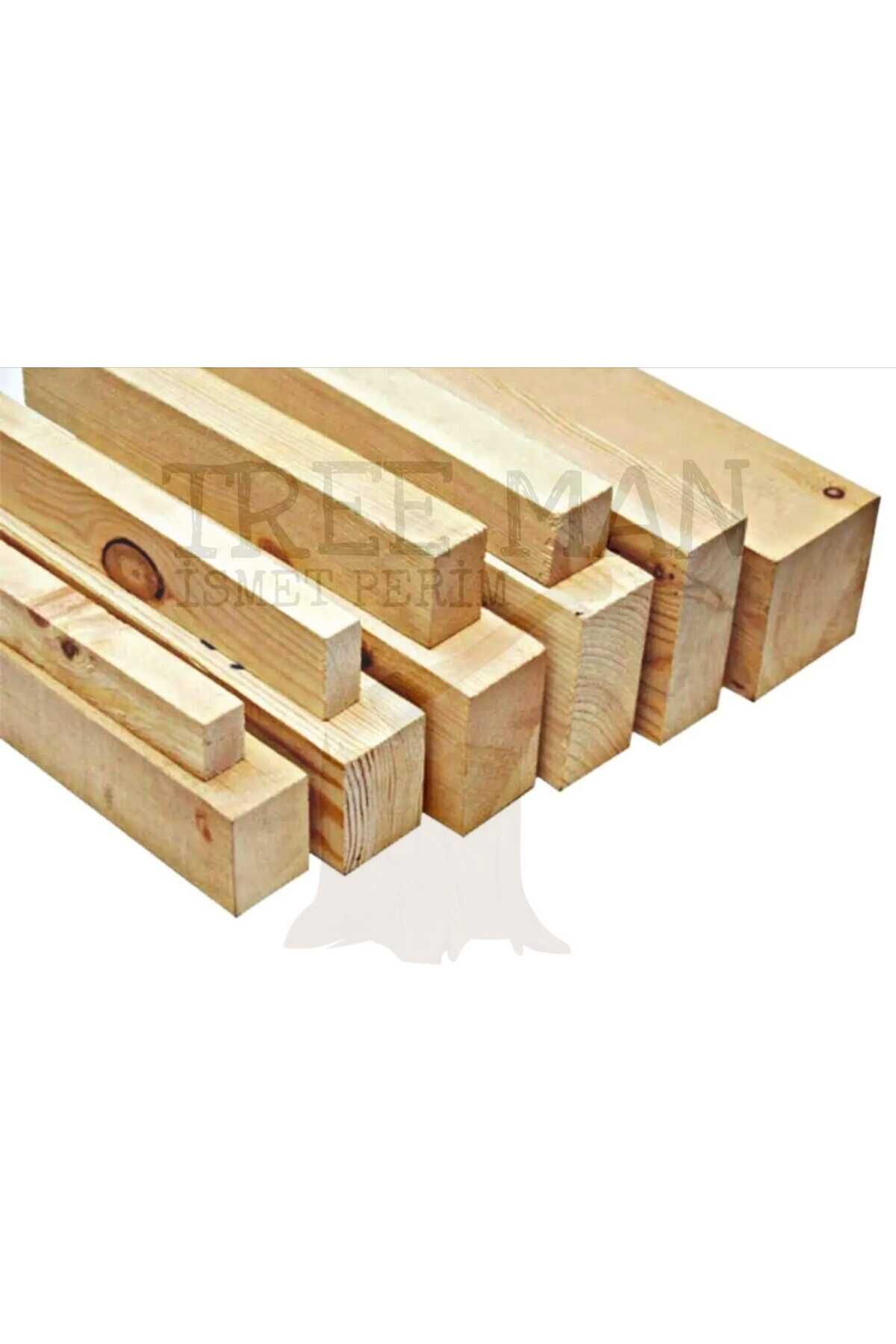 TREE MAN İSMET PERİM 3x3x100 Cm 10 Adet Silinmiş Ahşap Çita Kereste Taslak Çit
