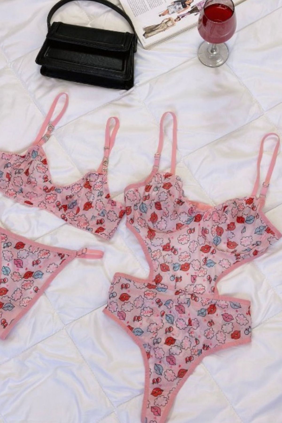 RosalynStore Rosalyn Desenli Tasarım Takım 2 li Set