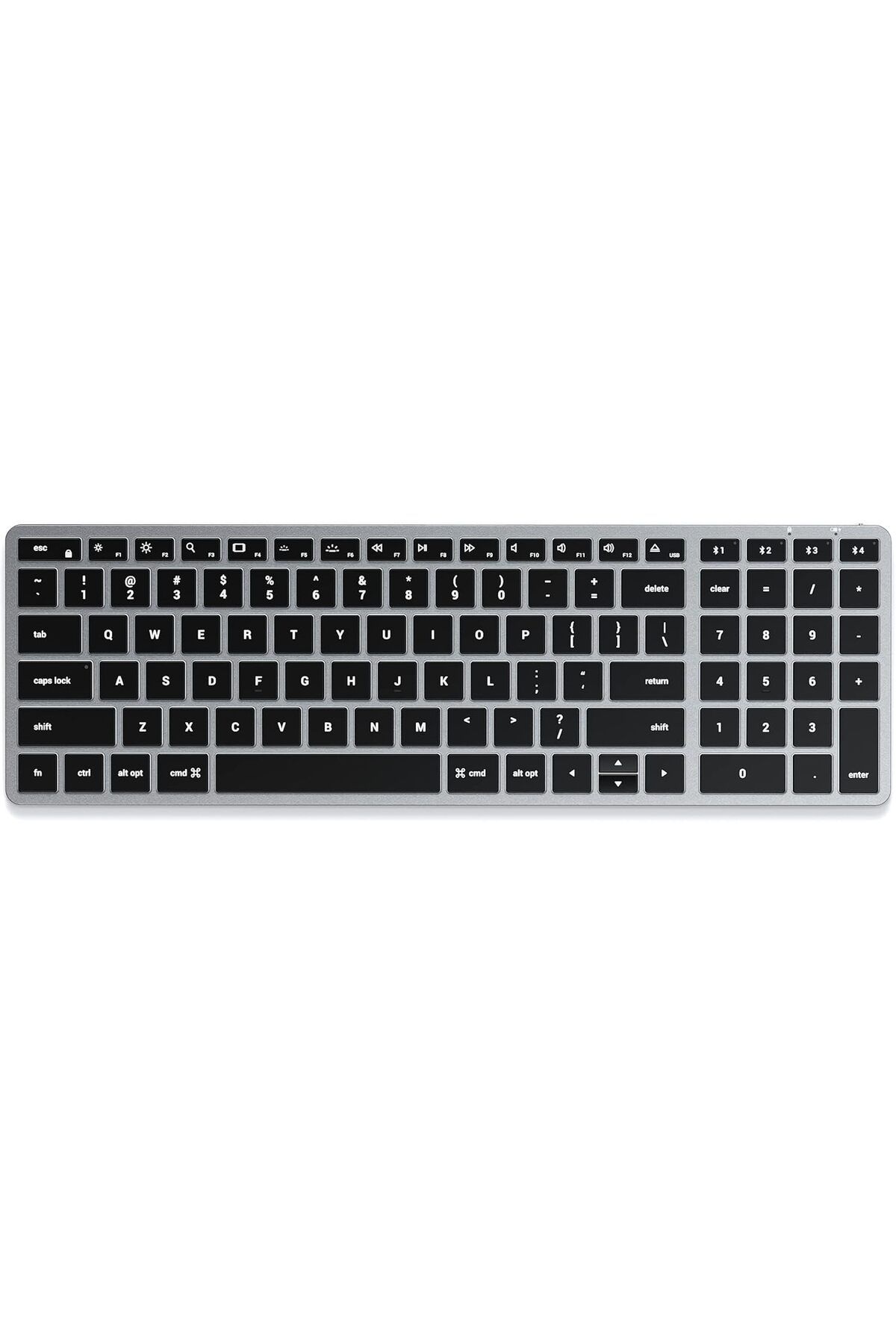 Satechi-Slim X2 Bluetooth Backlit Keyboard With Numeric Keypad – Illuminated Keys & Multi-Device S 1