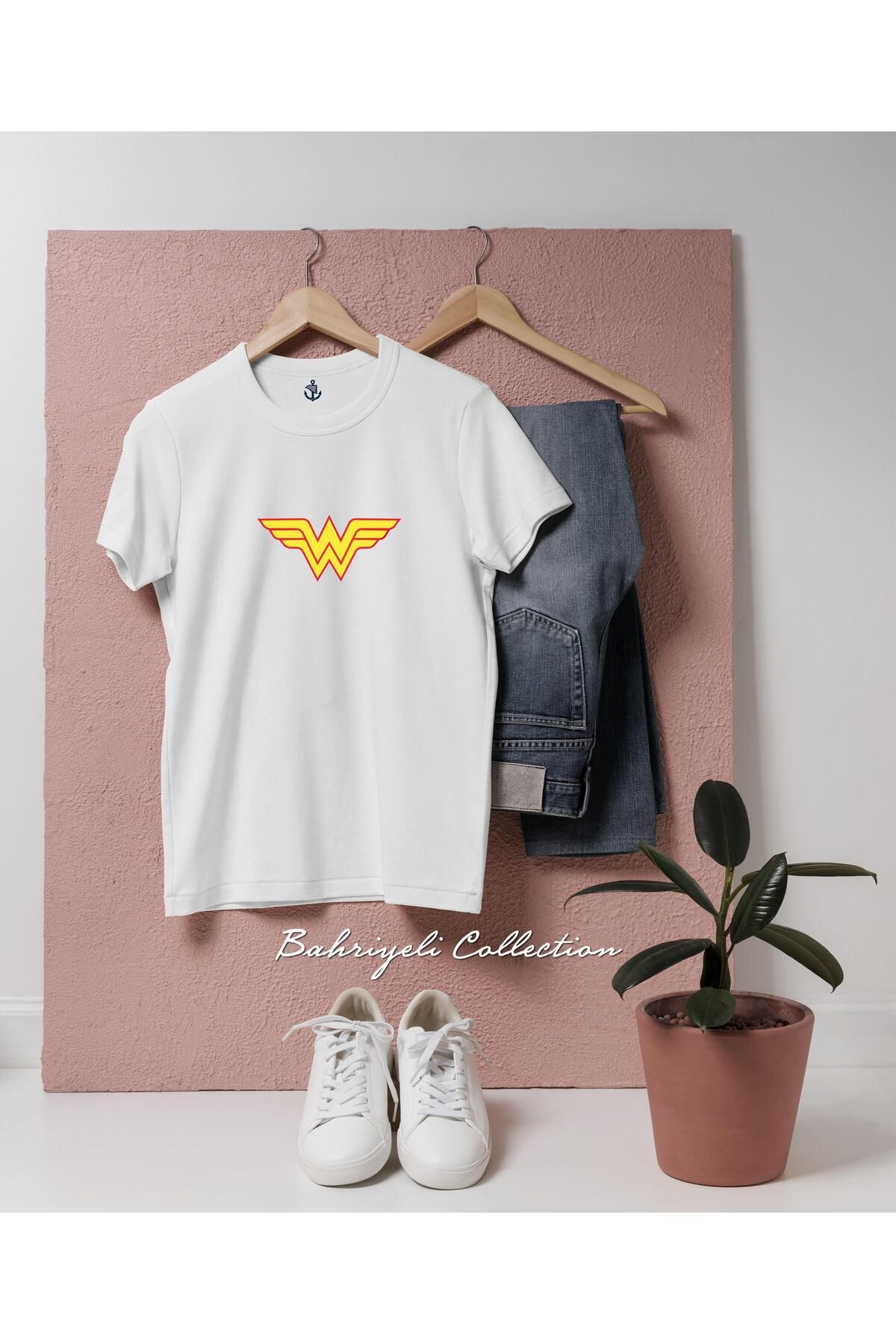 bahriyeli.jpeg Oversize Wonder Woman logo Tasarımlı Unisex T-Shirt