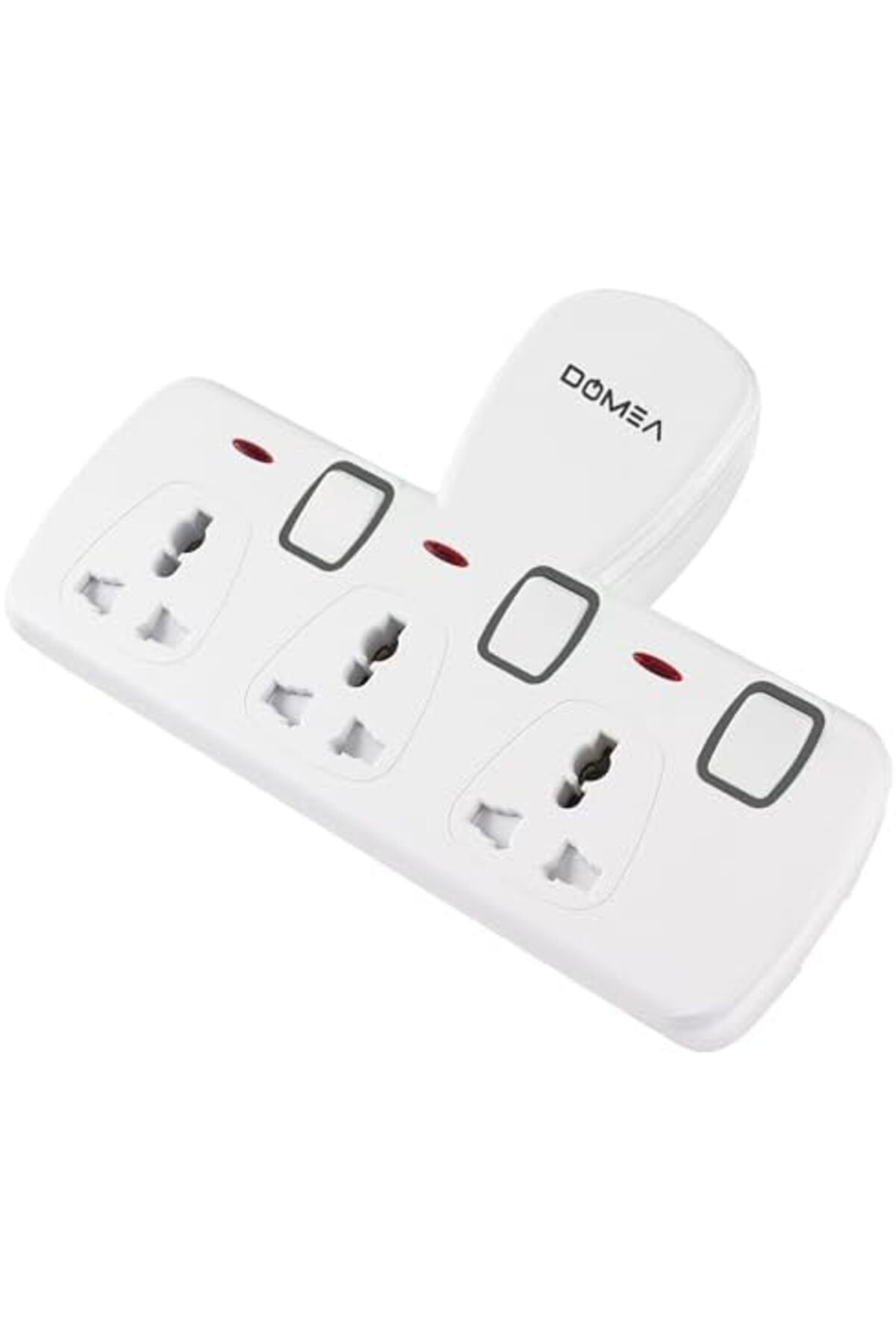 DOMEA-Power Adapter with 3 Universal Sockets, Individually Switched, Wall Charger, Multi-Plug Extens 2