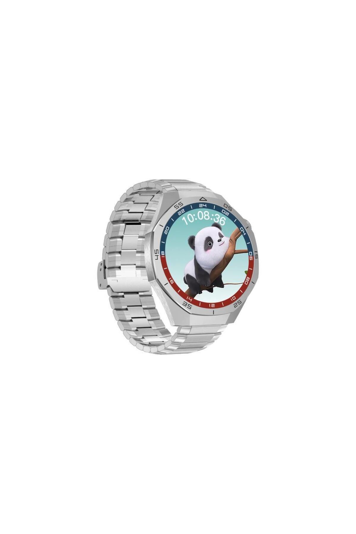 Sunix Amoled Ekran 48mm Metal ve Silikon Kordonlu Akıllı Saat Gri WT6 Pro