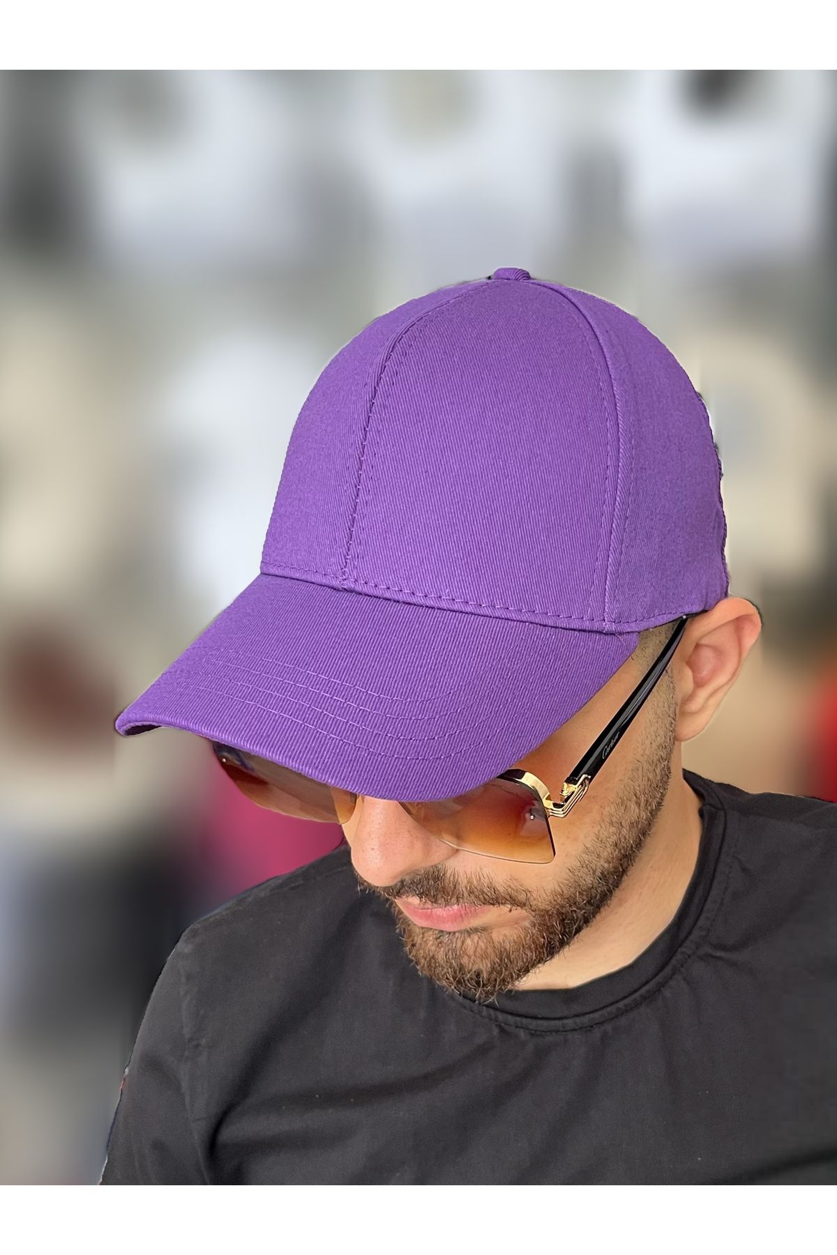 ZERAMİNE Düz Şapka Unisex Model %100 Pamuklu Cırtlı Ayarlanabilir Kadın-Erkek