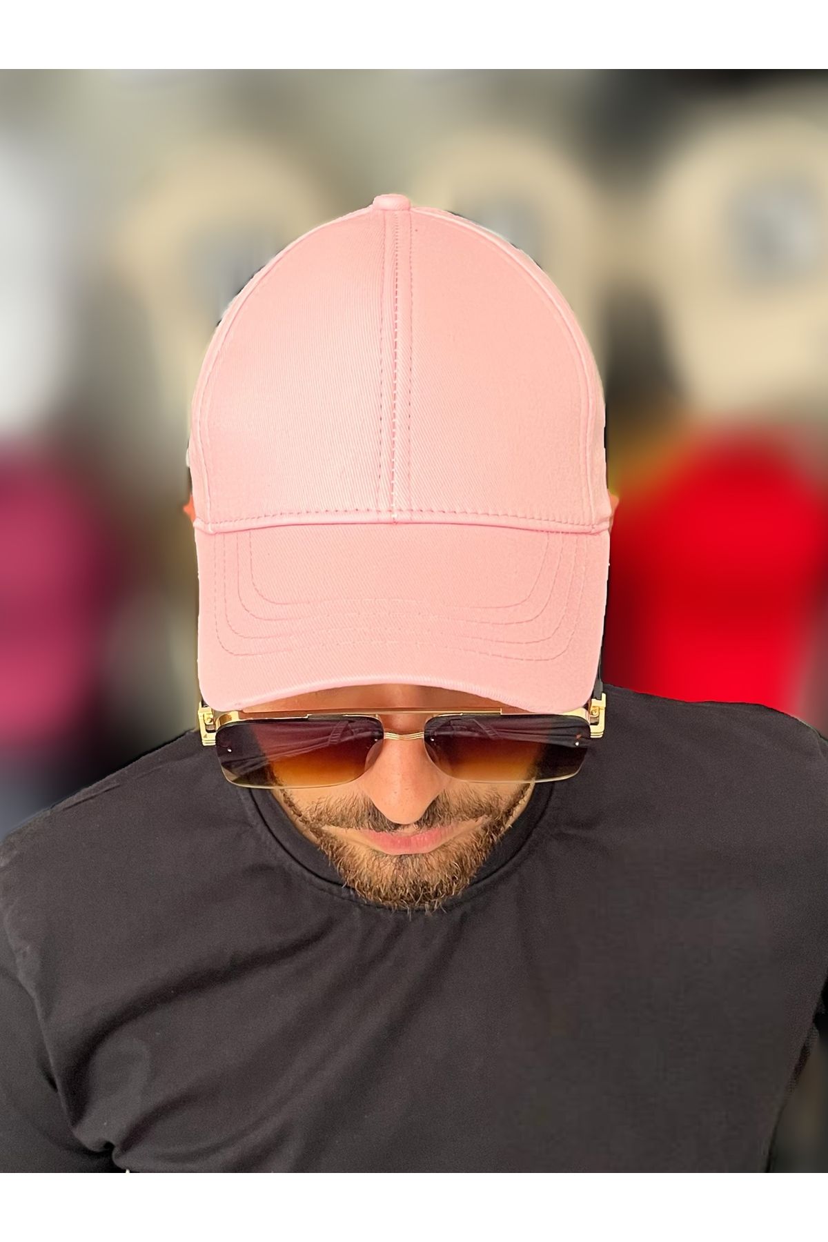 ZERAMİNE Düz Şapka Unisex Model %100 Pamuklu Cırtlı Ayarlanabilir Kadın-Erkek