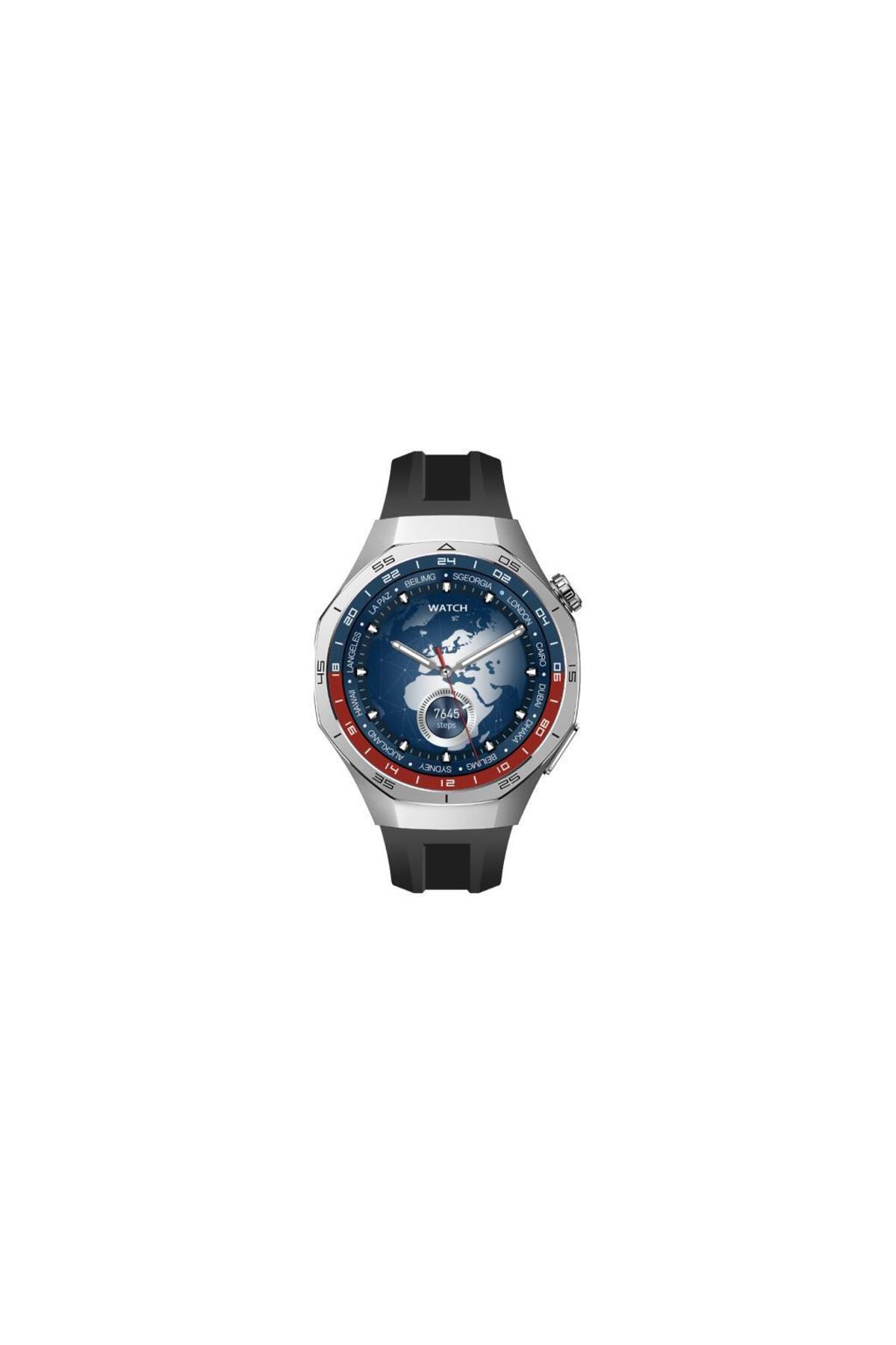 Sunix Amoled Ekran 48mm Metal Ve Silikon Kordonlu Akıllı Saat Gri