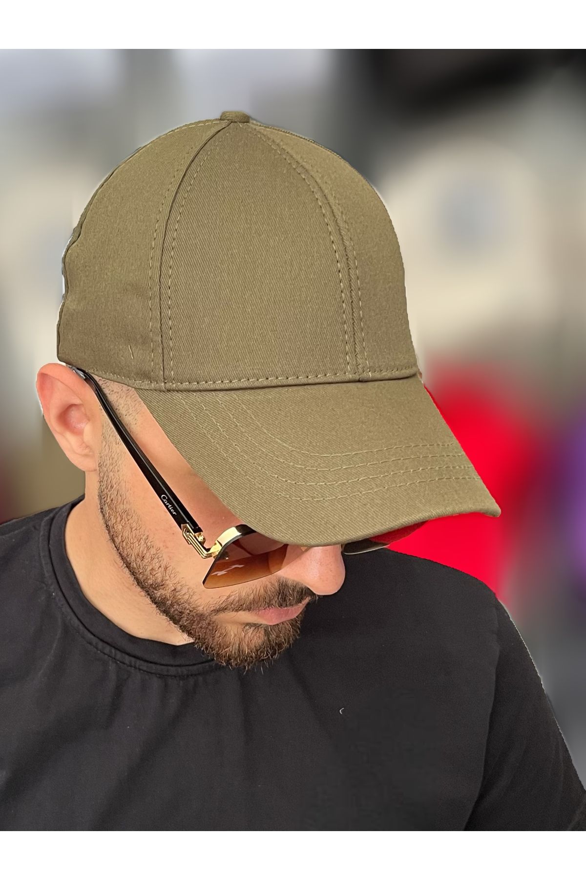 ZERAMİNE Düz Şapka Unisex Model %100 Pamuklu Cırtlı Ayarlanabilir Kadın-Erkek