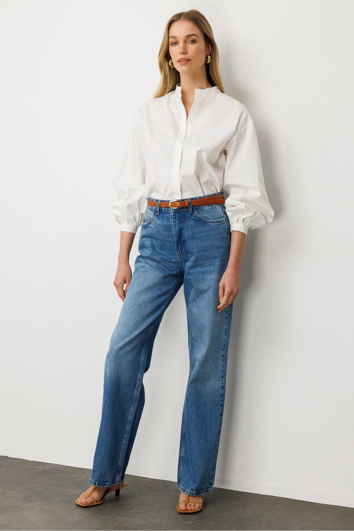GLENDA Yüksek Bel Straight Fit Jean - 34
