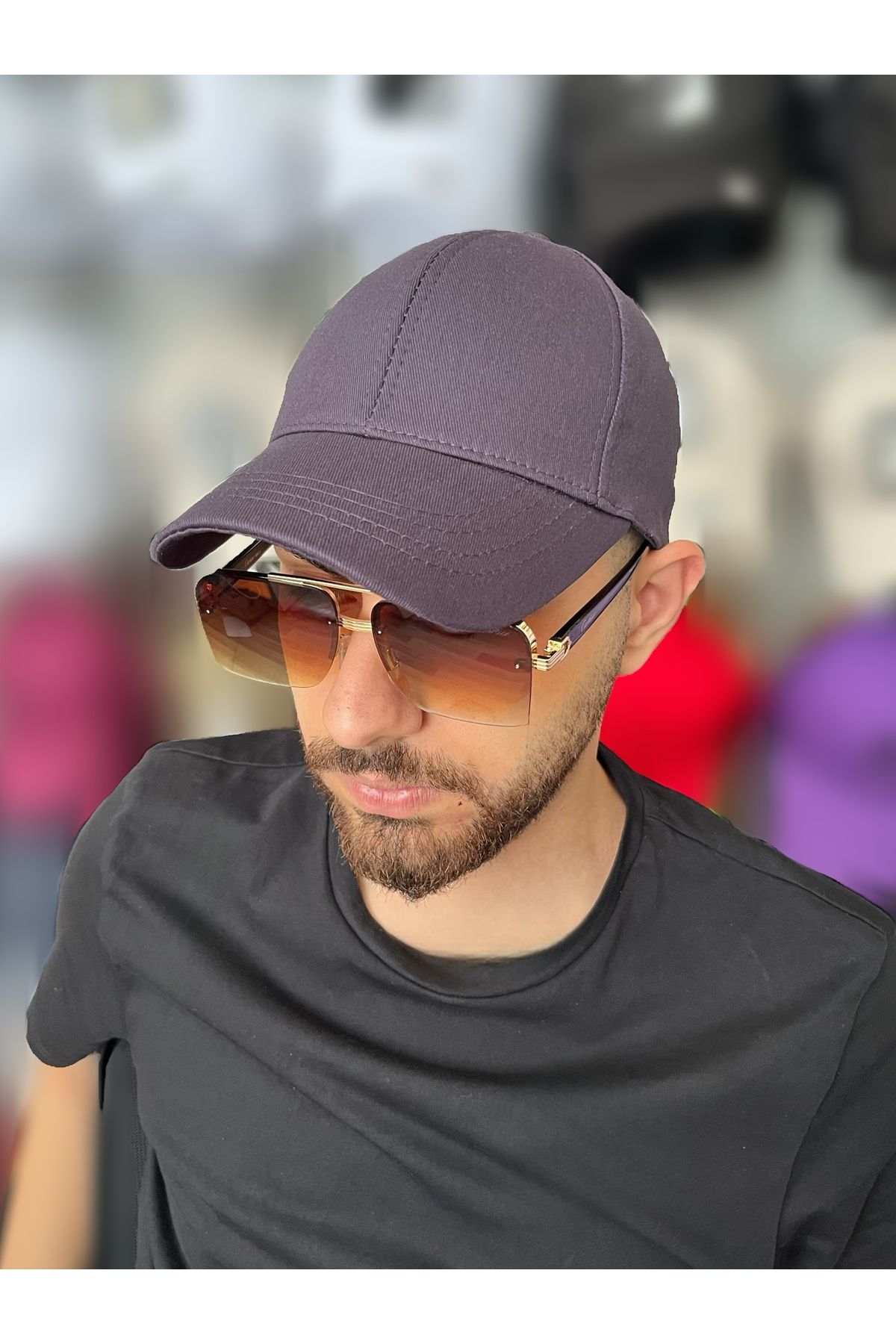 ZERAMİNE Düz Şapka Unisex Model %100 Pamuklu Cırtlı Ayarlanabilir Kadın-Erkek