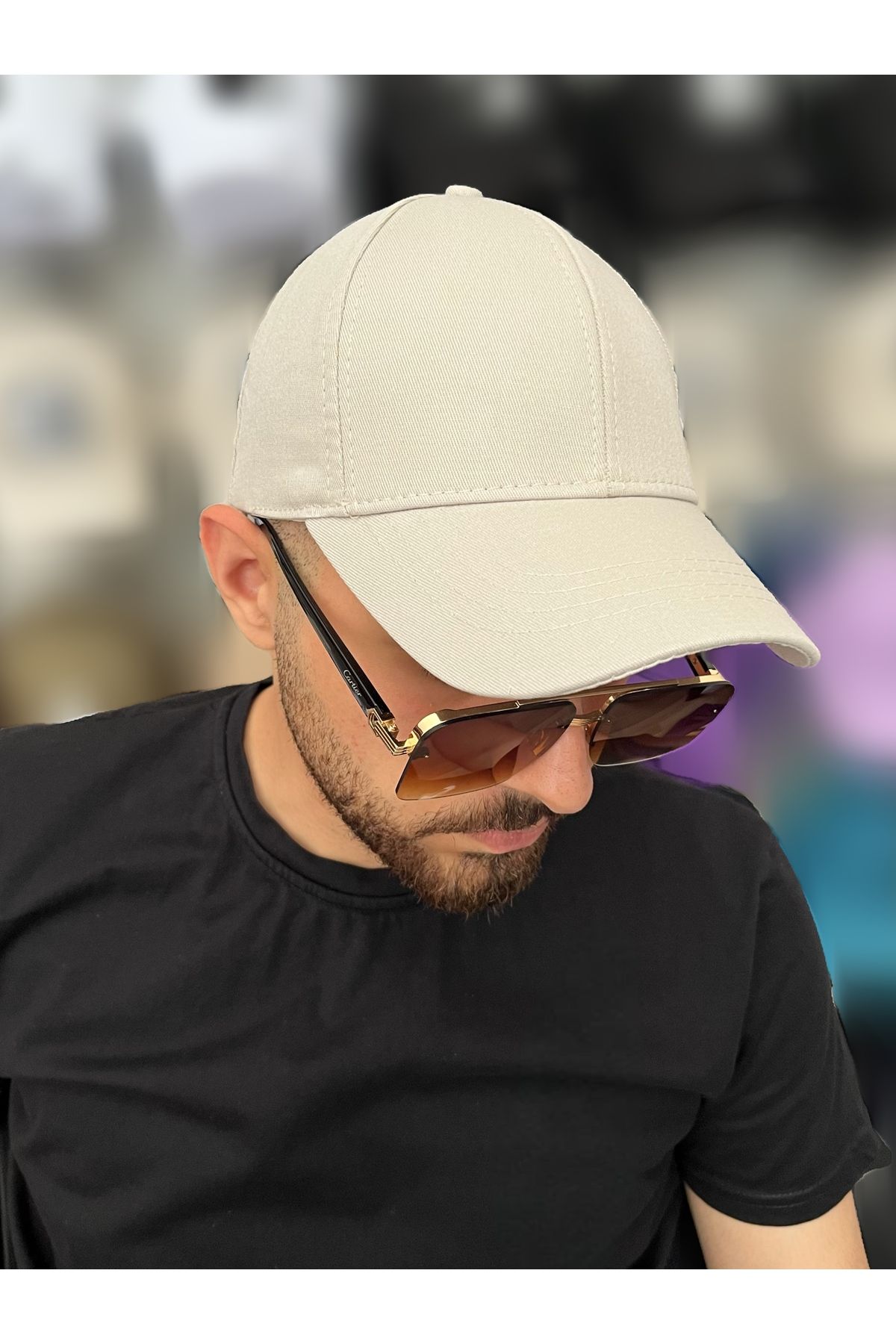 ZERAMİNE Düz Şapka Unisex Model %100 Pamuklu Cırtlı Ayarlanabilir Kadın-Erkek