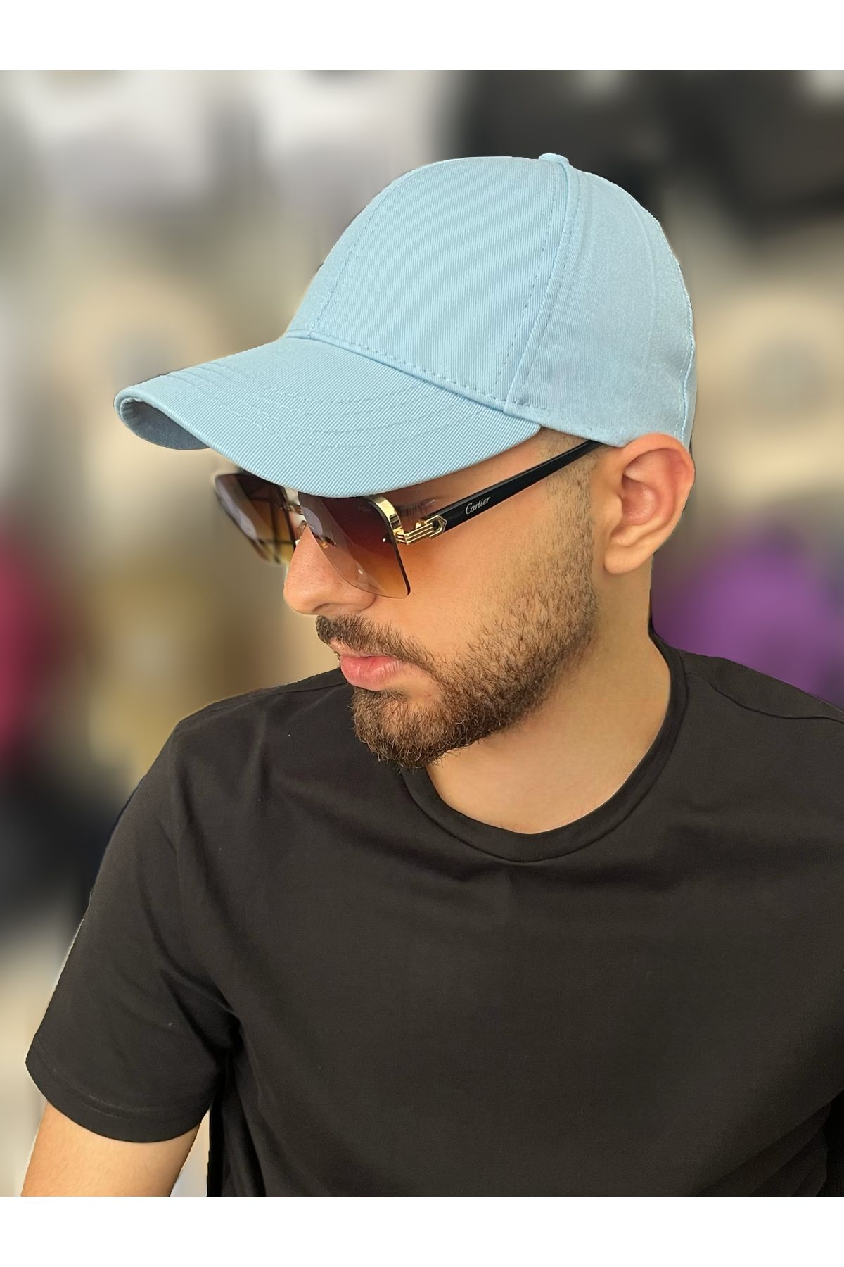 ZERAMİNE Düz Şapka Unisex Model %100 Pamuklu Cırtlı Ayarlanabilir Kadın-Erkek