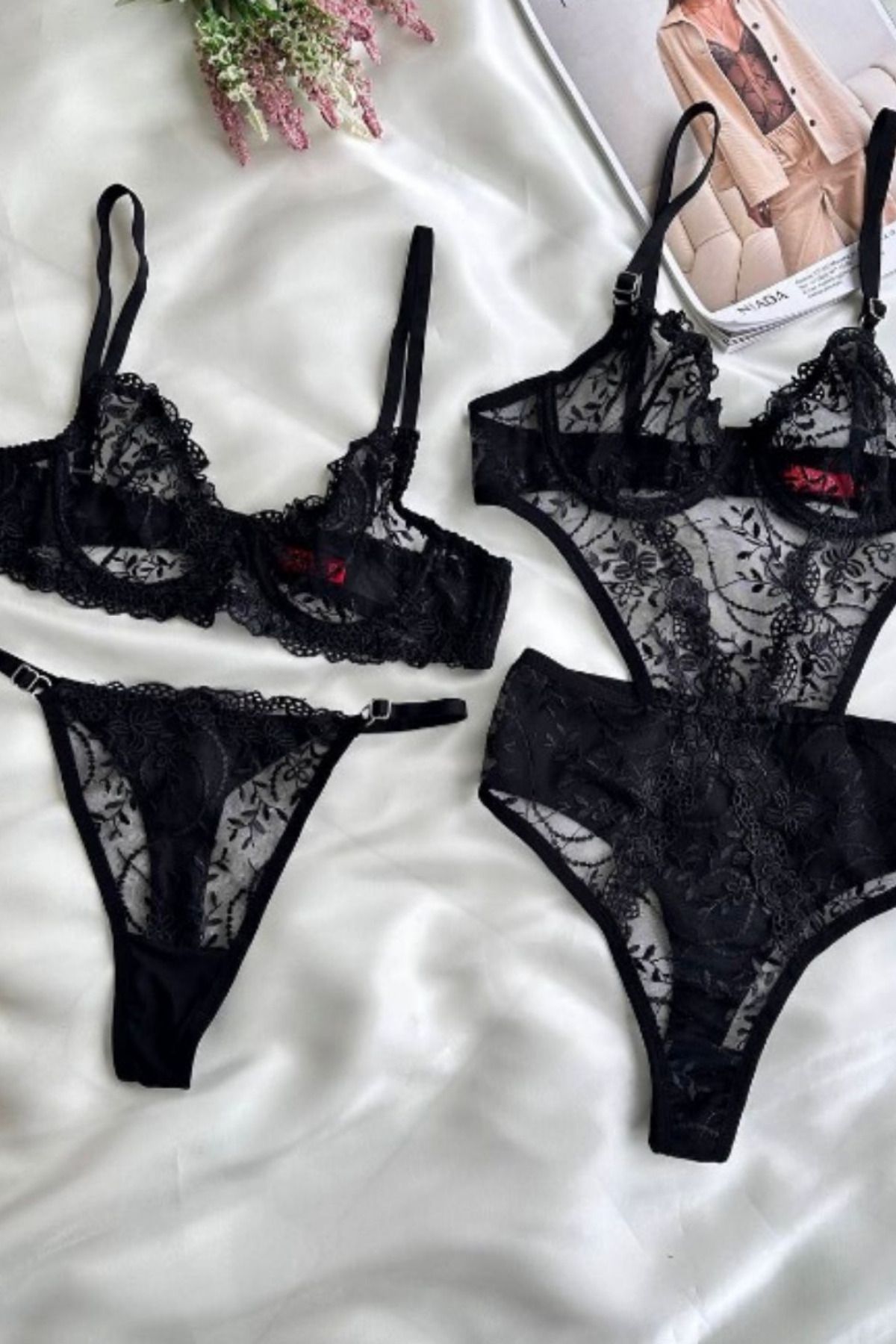 RosalynStore Rosalyn Desenli Tasarım Takım 2 li Set