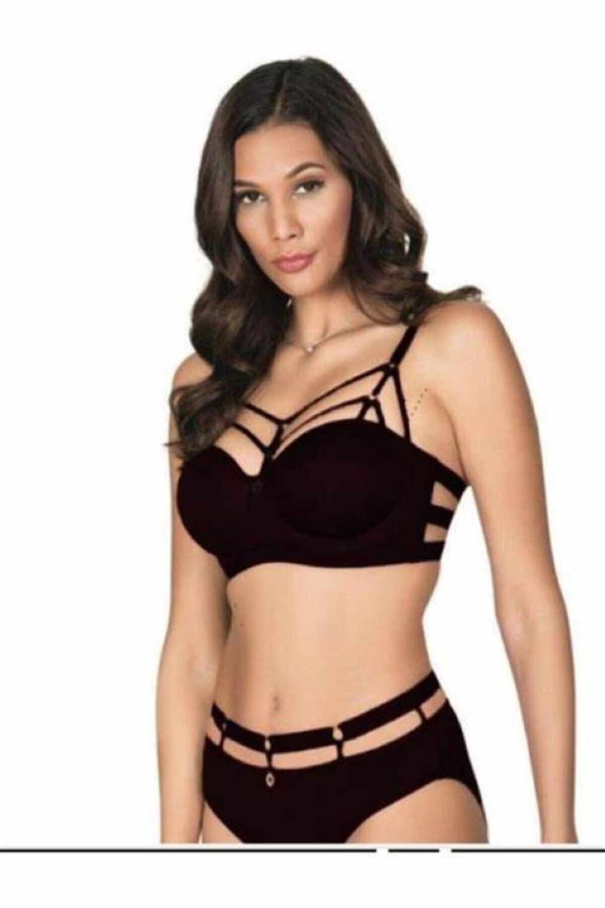 Le Jardin Lingerie Balenli Desteksiz Şeritli Halkalı Sütyen Takım Kod 5045