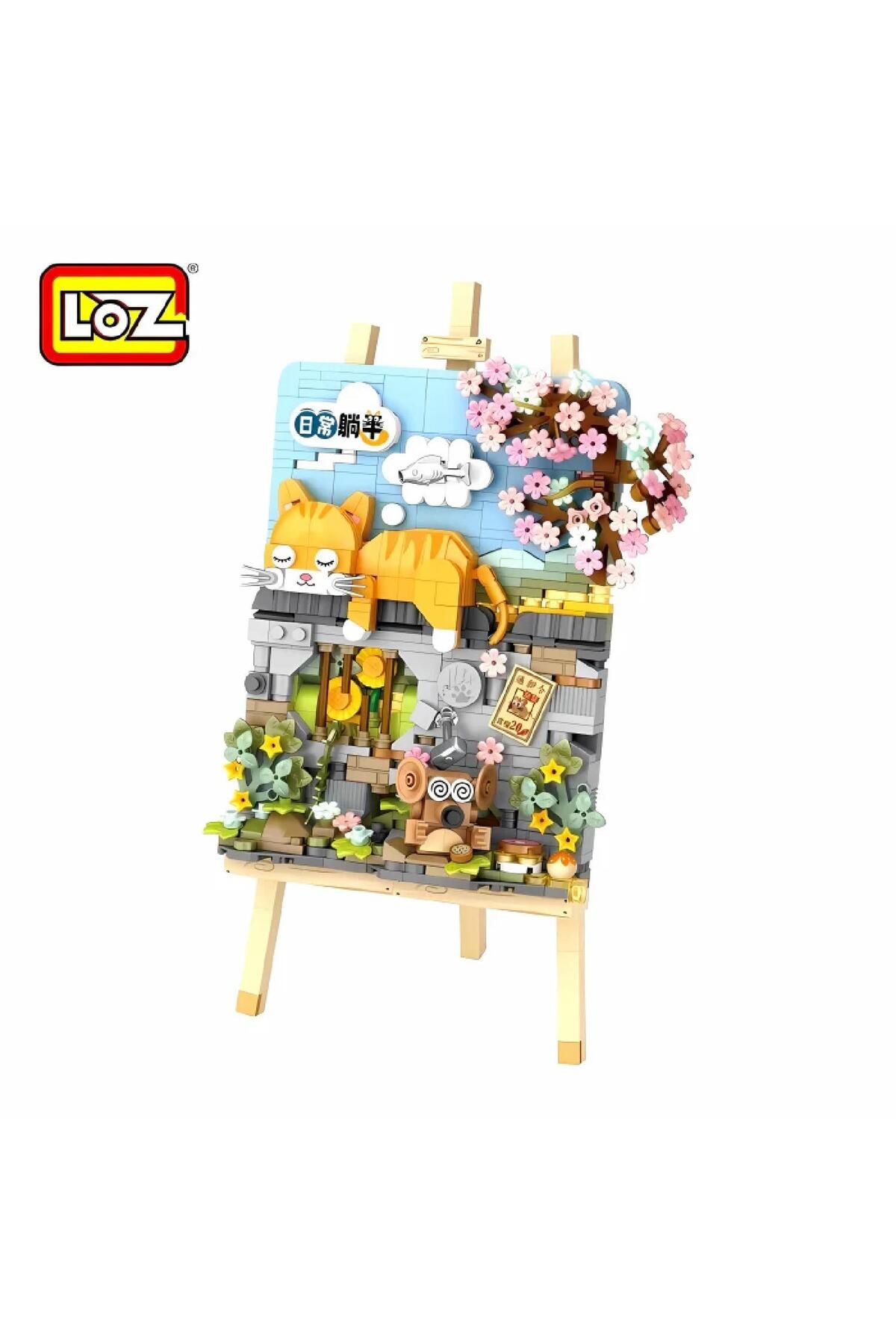 Vagonlife Loz 3D Tablo Serisi Yatan Kedi Block Lego Yapı Oyuncağı 787 Parça (LZ1386) GKO