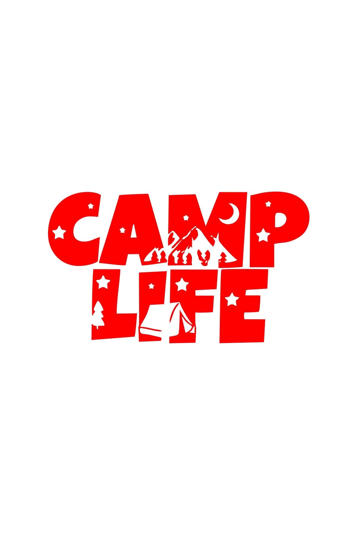 Reysa Tasarım Camp Lifer Sticker 17x17 Cm Kırmızı