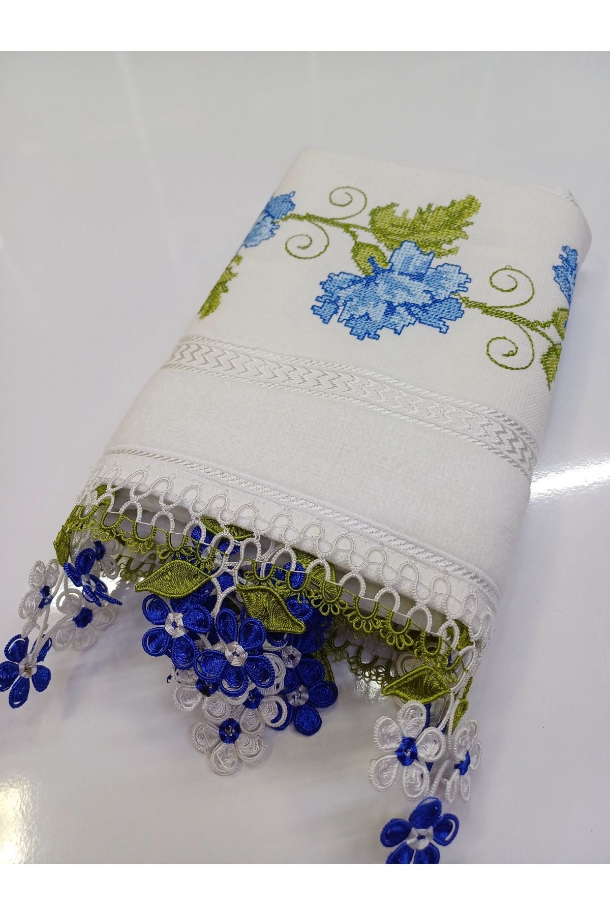 Butik El örgüsü oyalı el havlusu