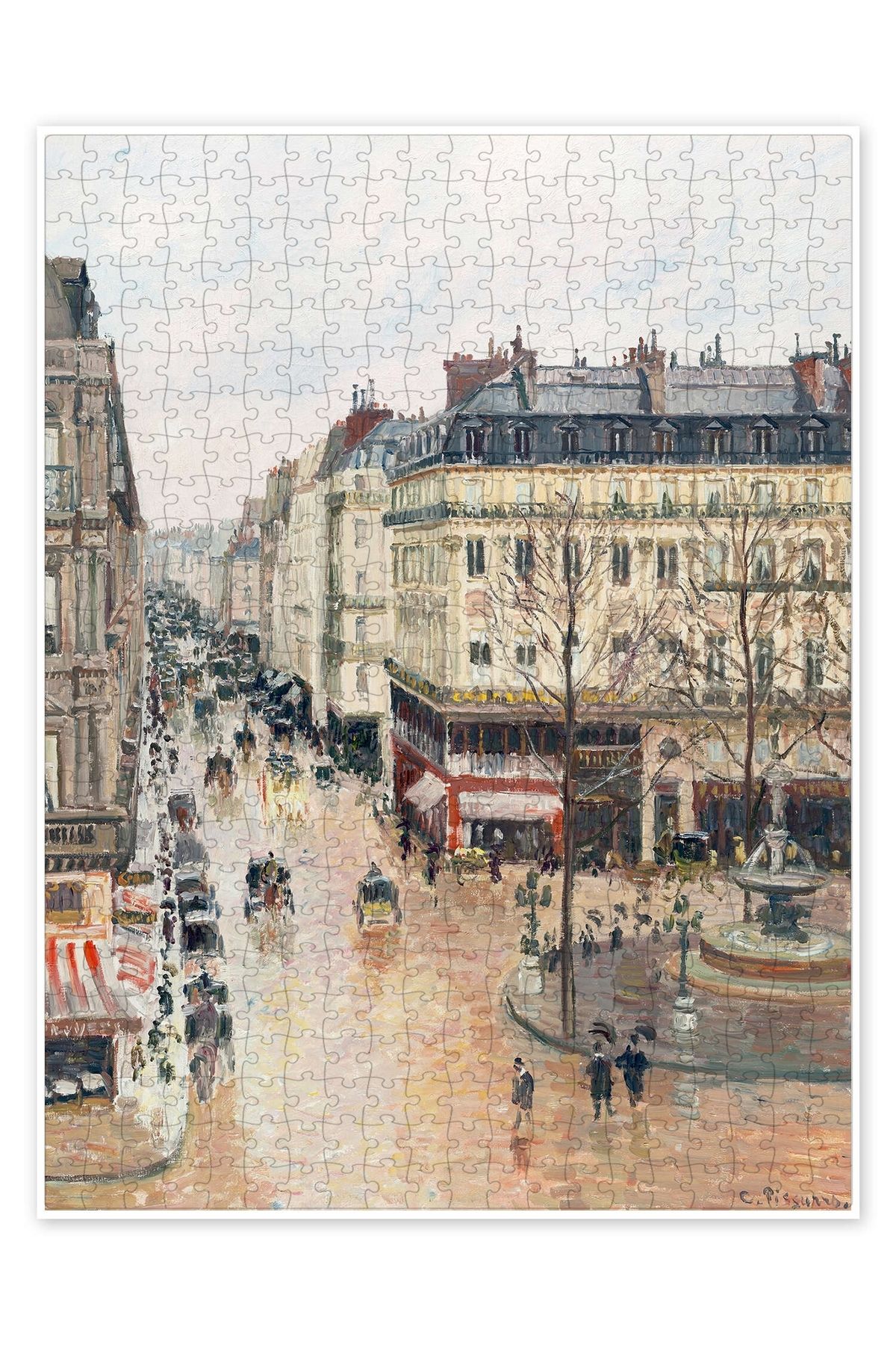 Jeronkarji Öğleden Sonra Rue Saint-Honoré 500 Parça Puzzle Yapboz Şehir Manzara Temalı Hobilik