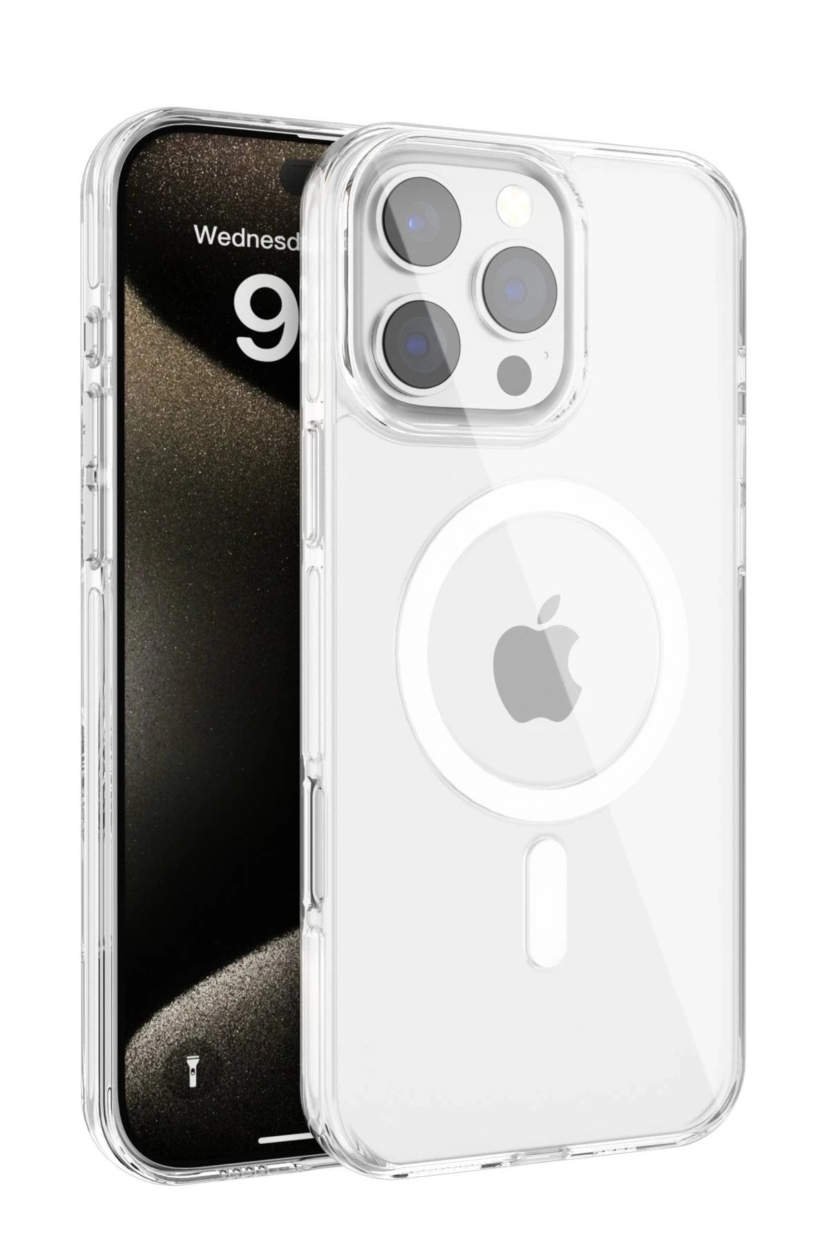 CepteToptan Joko iPhone 16 Pro Max Gleam PC Sert Magsafe Kılıf - Şeffaf