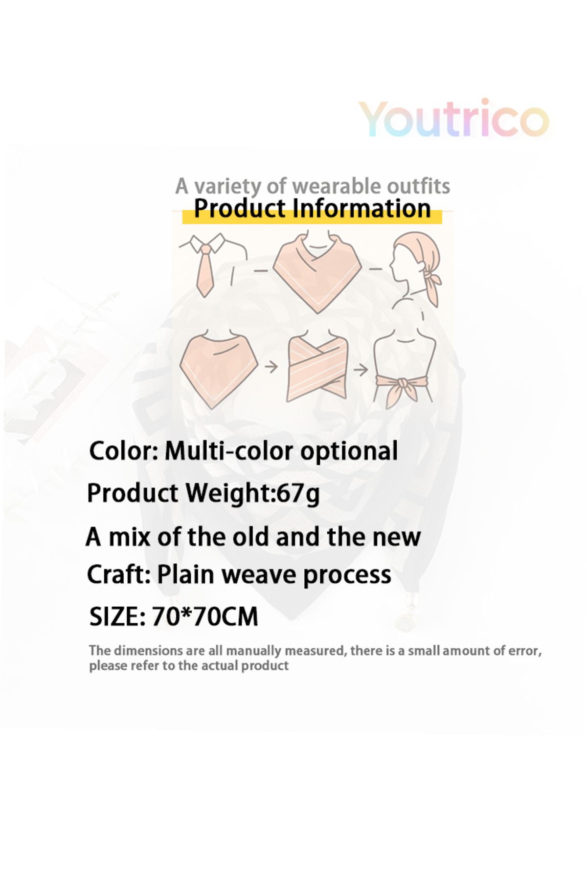 Youtrico-Magnetic scraf-Multi-purpose-Early autumn and winter -70*70 3