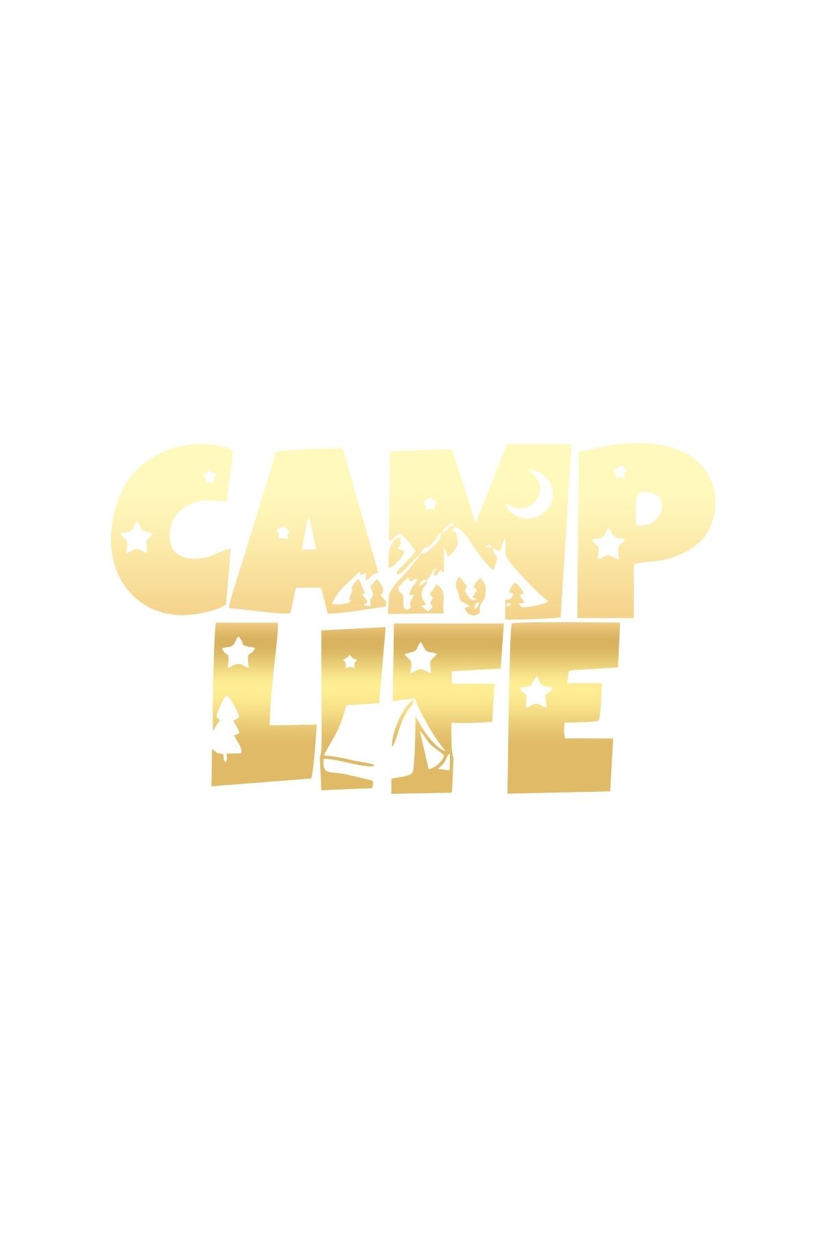 Reysa Tasarım Camp Lifer Sticker 17x17 Cm Gold