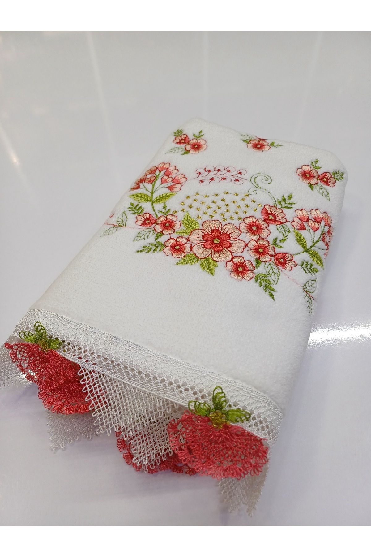 Butik El örgüsü oyali el havlusu