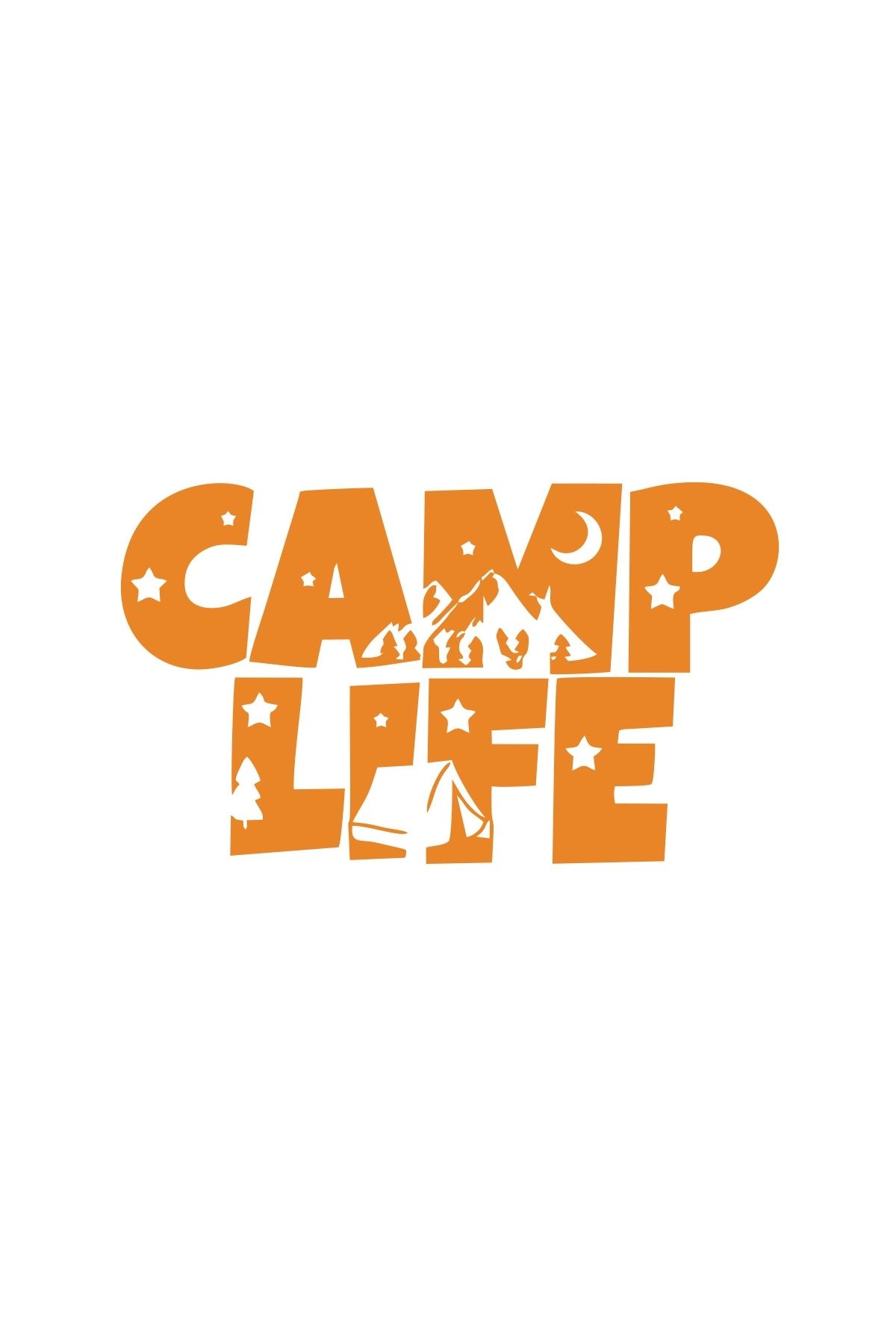 Reysa Tasarım Camp Lifer Sticker 17x17 Cm Turuncu