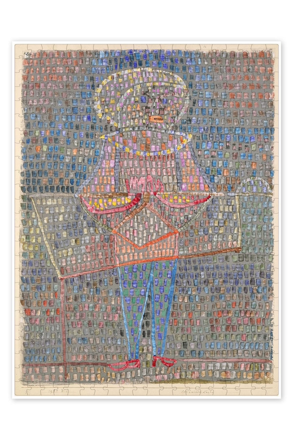 Jeronkarji Kostümlü Çocuk 500 Parça Puzzle Yapboz Bohem Soyut Sanat Temalı
