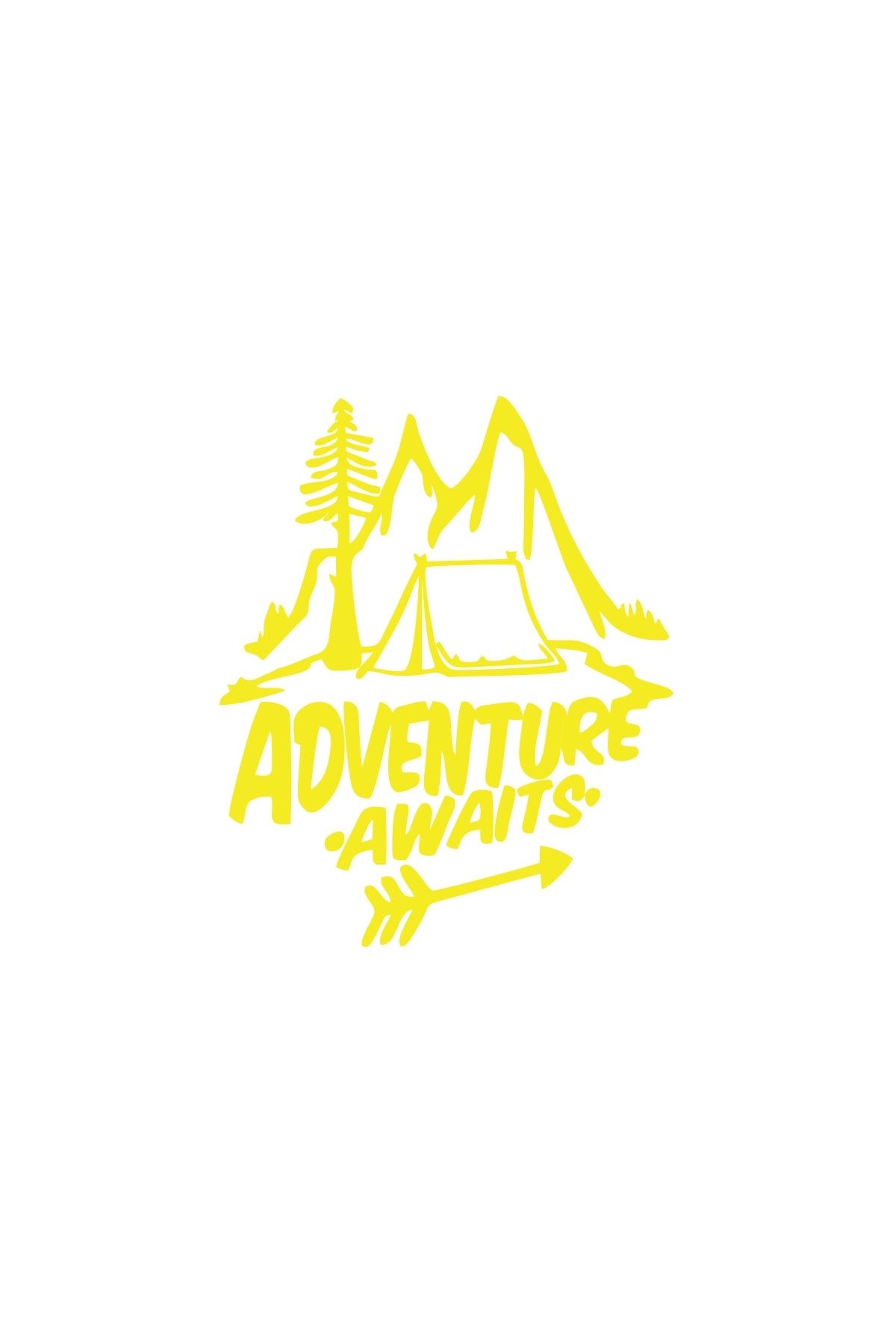 Reysa Tasarım Adventure Awaits Sticker 17x17 Cm Sarı