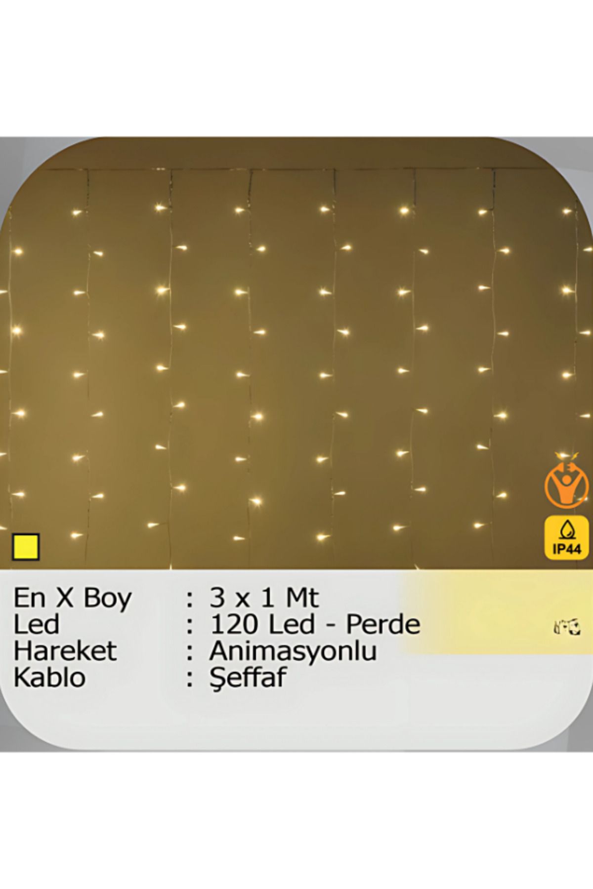 ELKHOUSE ElektrikHouse LED Peri Işığı 120 LED PERDE 3X1 METRE ANİMASYONLU