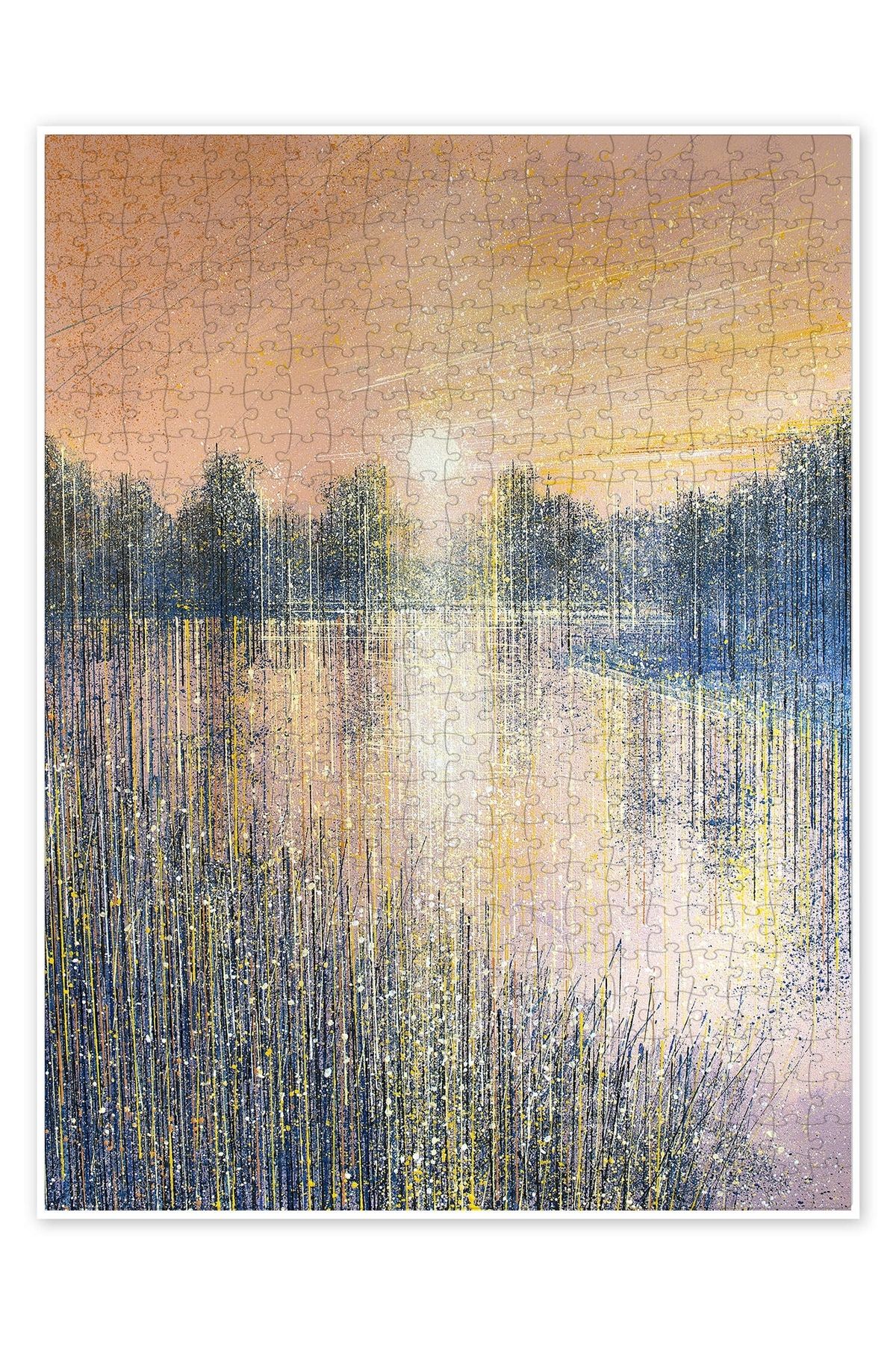 Jeronkarji Nehirde Gün Batımı 500 Parça Puzzle Yapboz Bohem Soyut Sanat Temalı