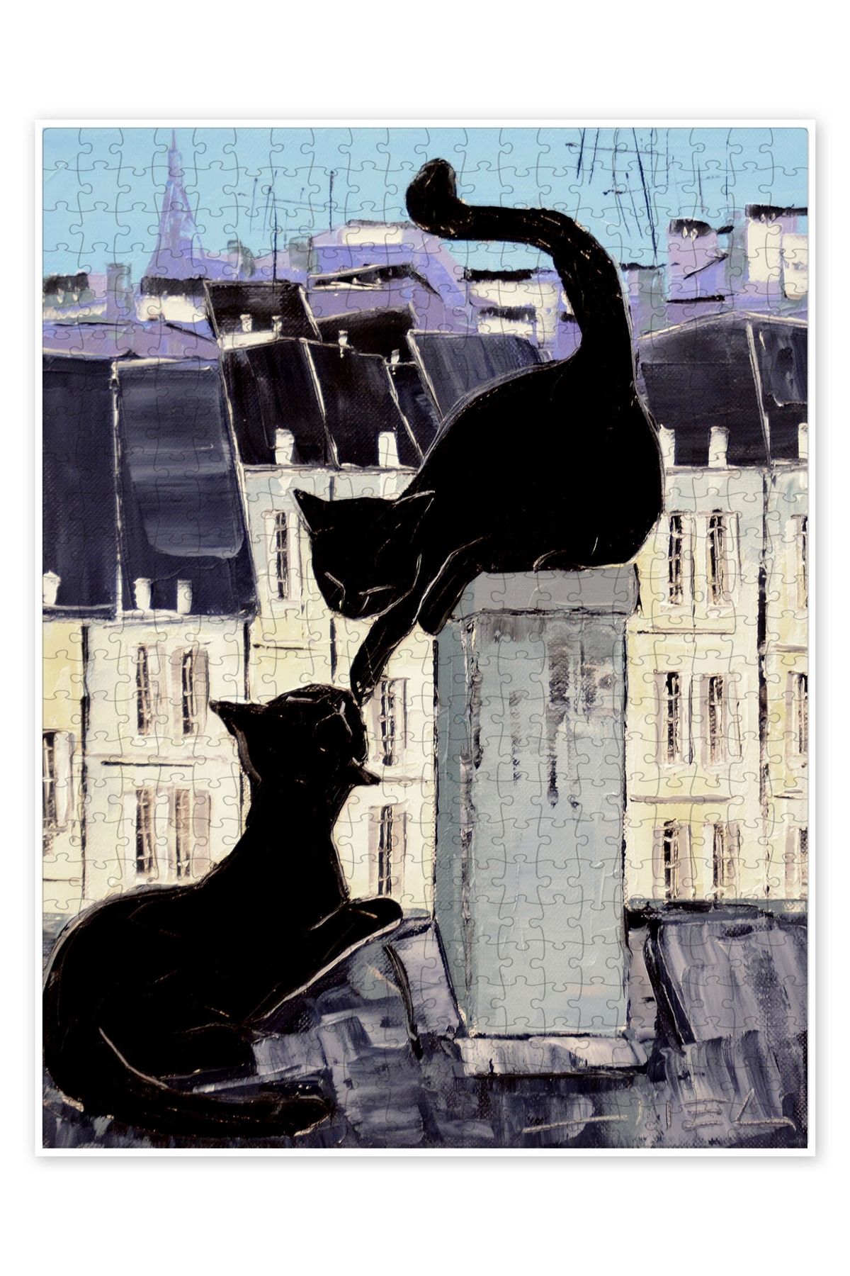 Jeronkarji Paris Dokunuşu 500 Parça Puzzle Yapboz Kedi Köpek Temalı Doğa ve Orman Hayvanları