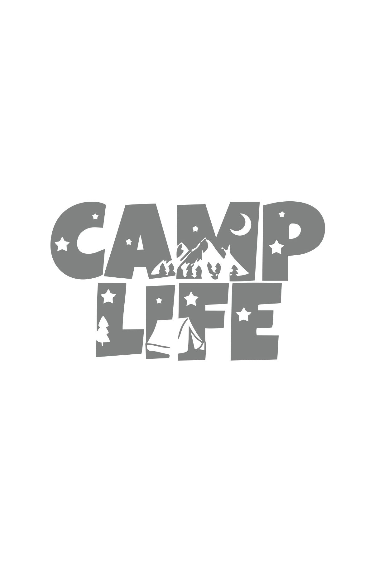 Reysa Tasarım Camp Lifer Sticker 17x17 Cm Gri