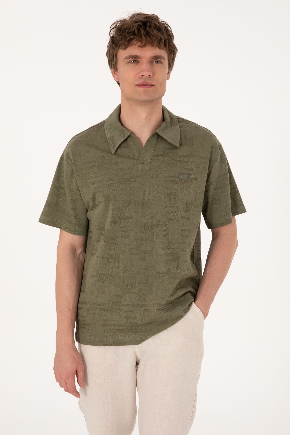 U.S. Polo Assn. Erkek Koyu Haki Tişört 50303224-VR111