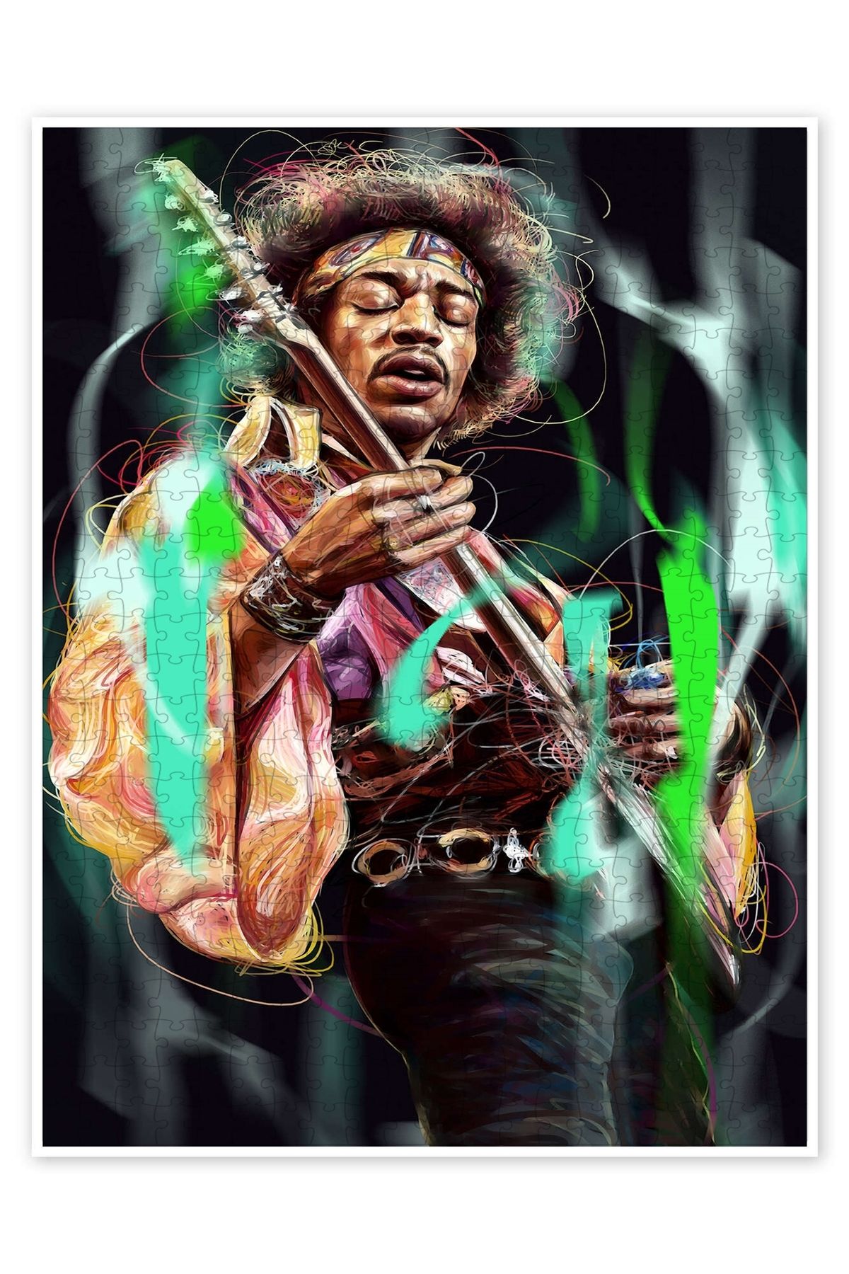 Jeronkarji Jimi Hendrix 500 Parça Puzzle Yapboz Klasik Film Temalı