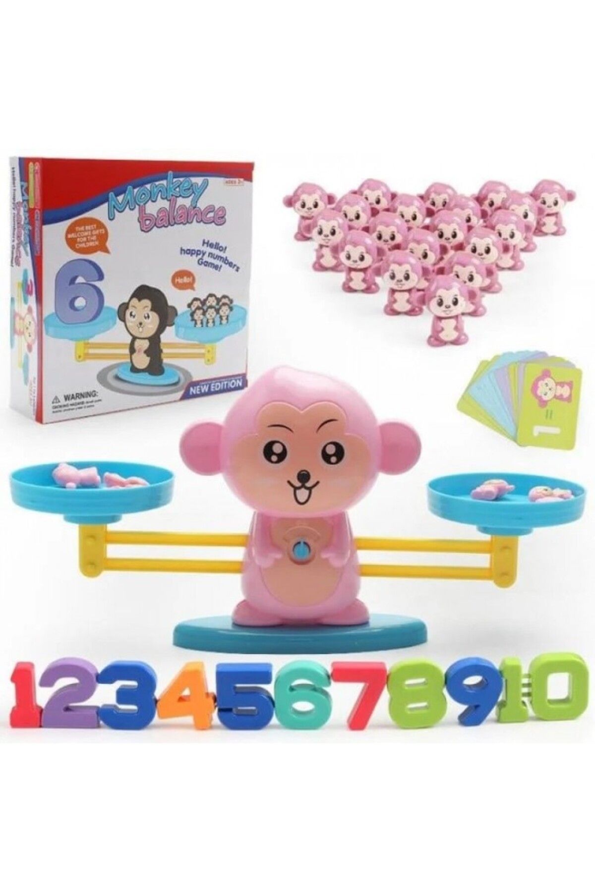 dalimag-Jucarie Maimuta tip balanta invatam matematica, joc de invatare a numerelor si jucarii educative pen 2