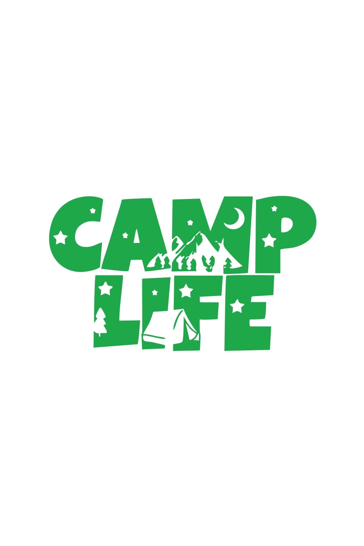 Reysa Tasarım Camp Lifer Sticker 17x17 Cm Yeşil