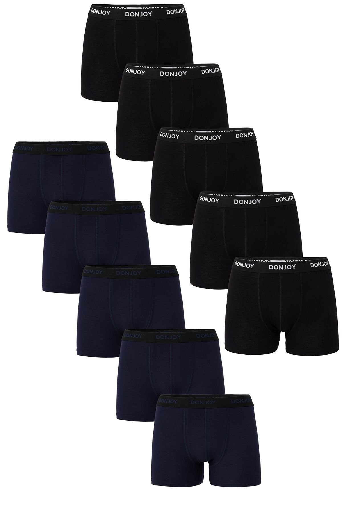 don joy Erkek 10'lu Pamuklu Penye Beli Lastikli Boxer
