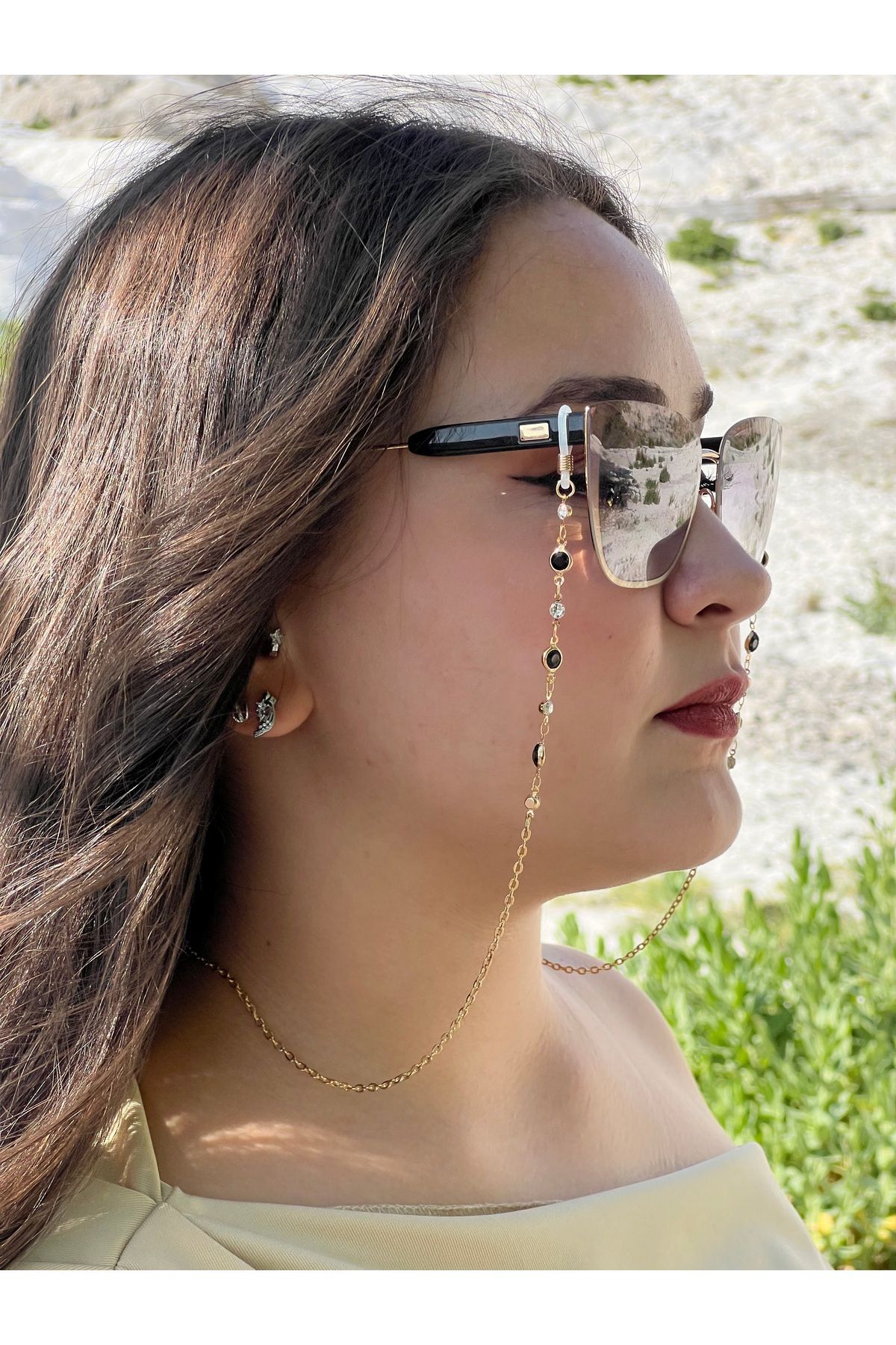 glasses accessory Gözlük zinciri gözlük askısı kristal şık tasarım