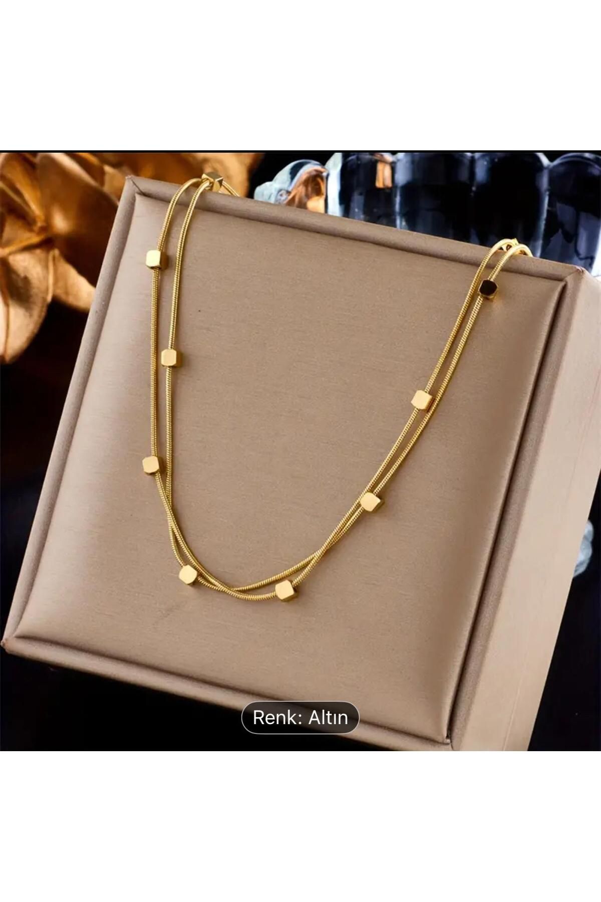 COUSİNS SHOP GOLD RENGİ ZARİF ŞIK ZİNCİR KOLYE