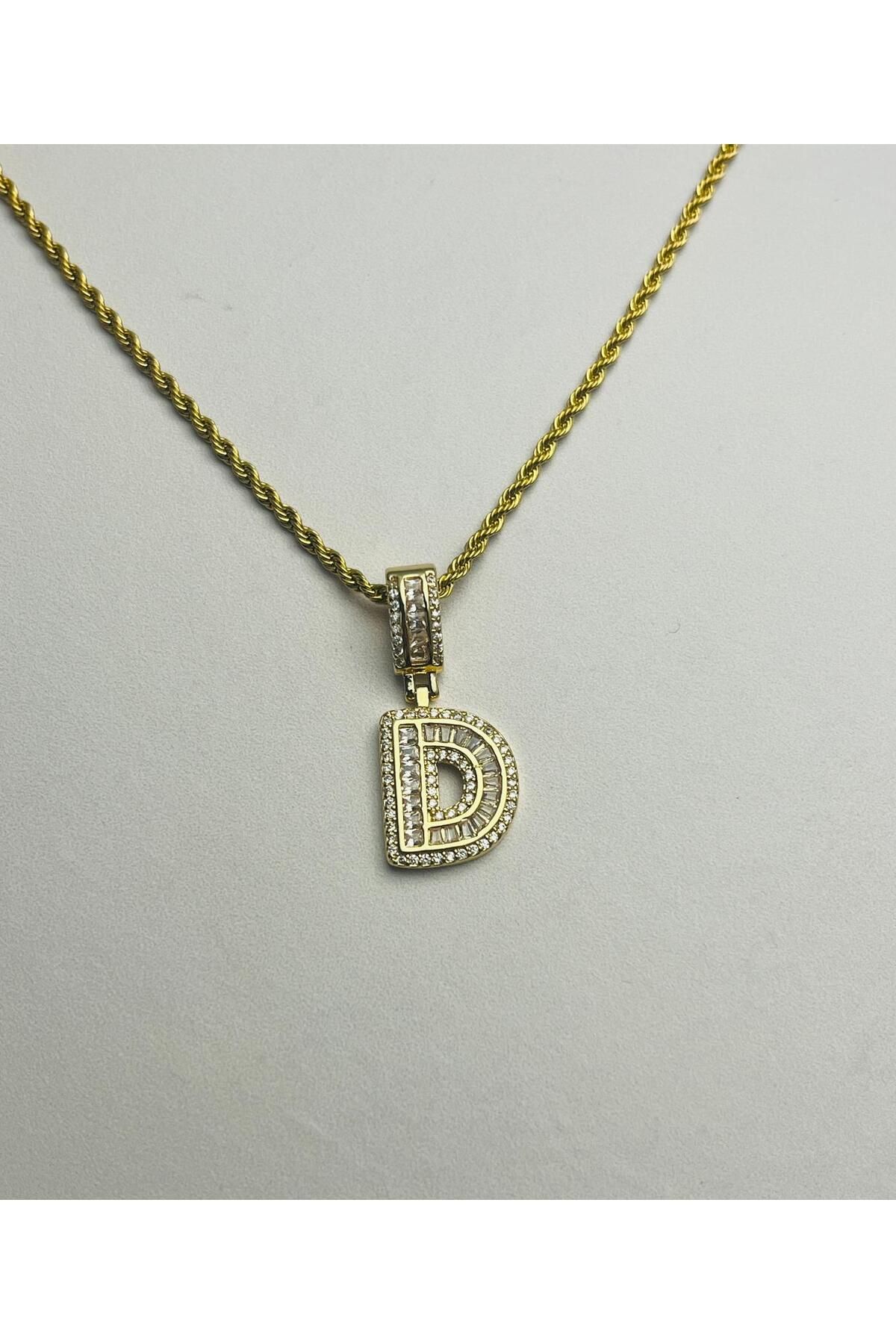 ASİN ACCESSORİES Burgu Zincir Harf Kolye