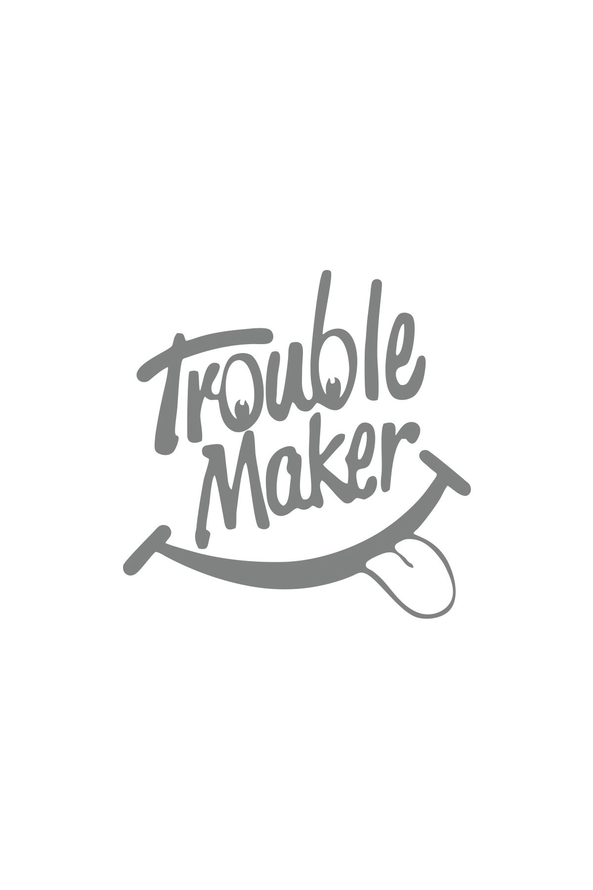 Reysa Tasarım Trouble Maker Sticker 17x17 Cm Gri