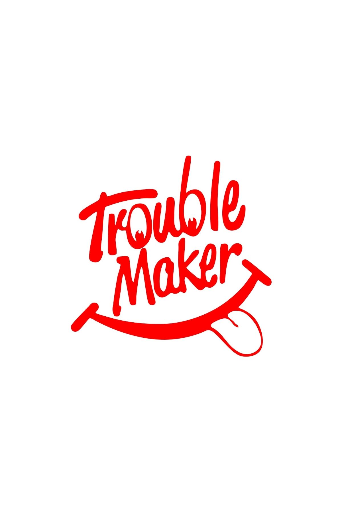 Reysa Tasarım Trouble Maker Sticker 17x17 Cm Kırmızı