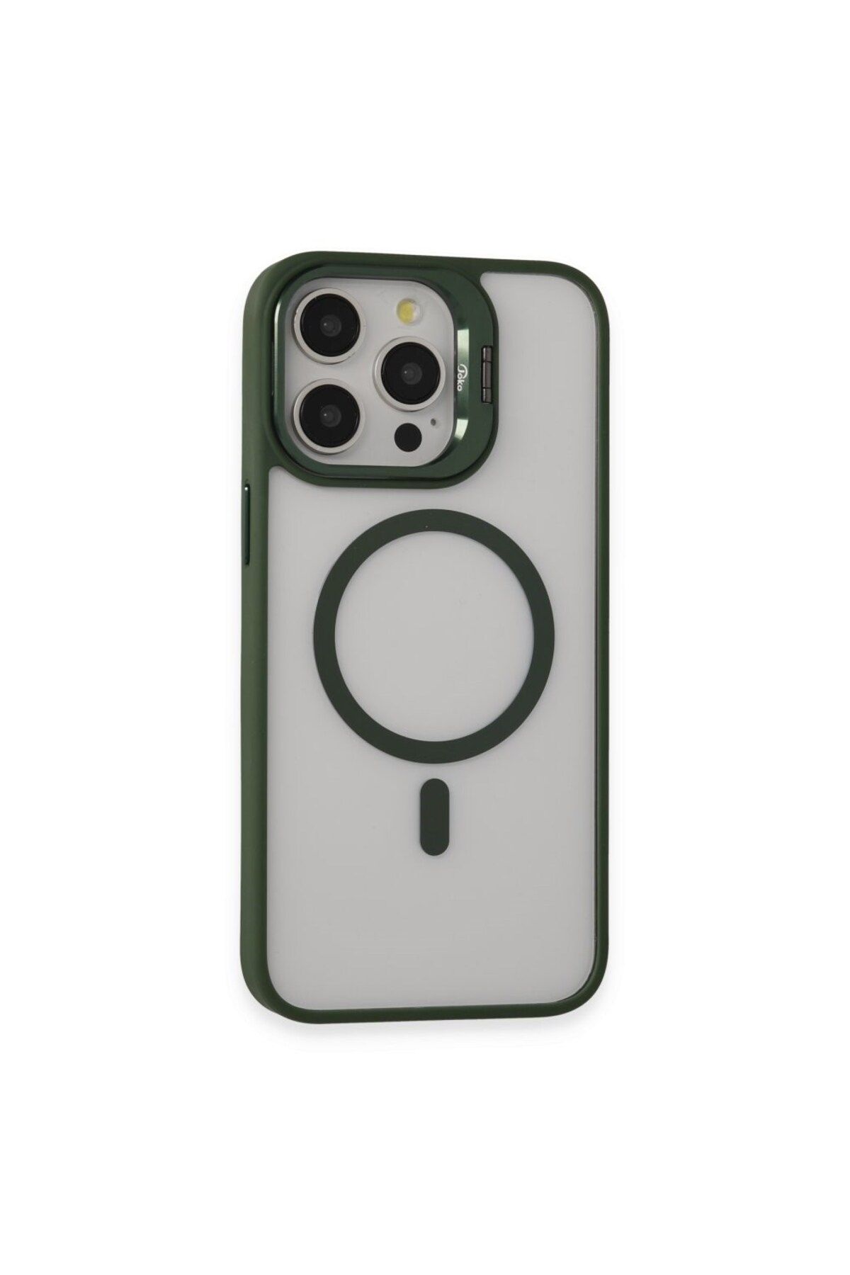 CDA STORE İPhone 15 Pro Max Uyumlu Kılıf ve Lens Magsafe Standlı Kamera Camlı Kapak