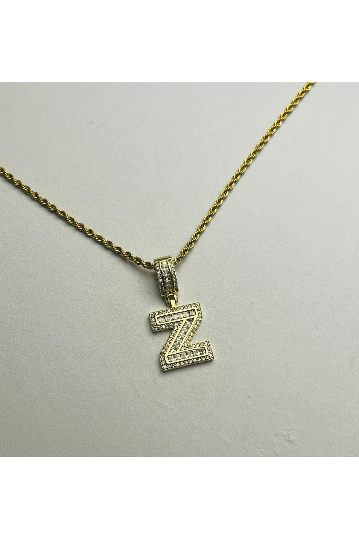 ASİN ACCESSORİES Burgu Zincir Harf Kolye